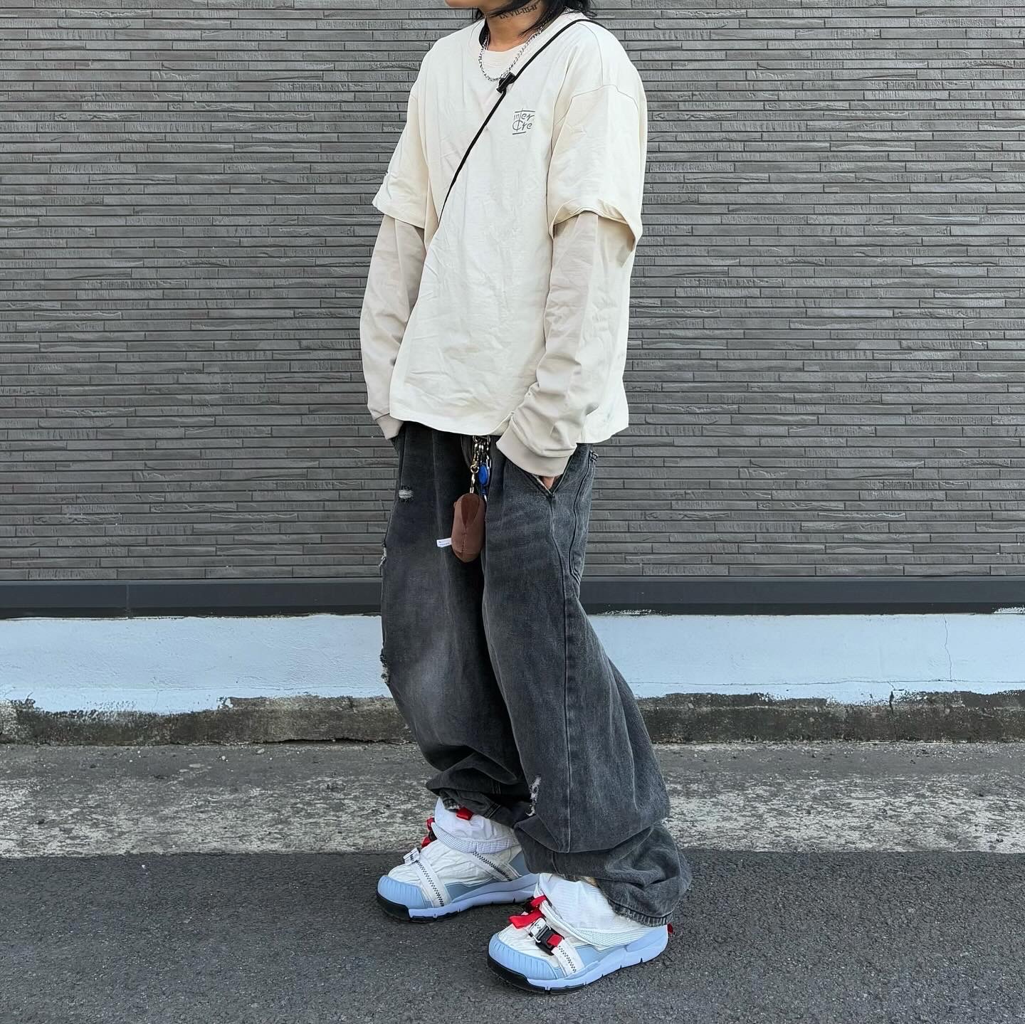 Nike x Tom Sachs Mars Yard Overshoe 3.0, Suade Leopard Beanie Leopard 착용 스타일 - 2