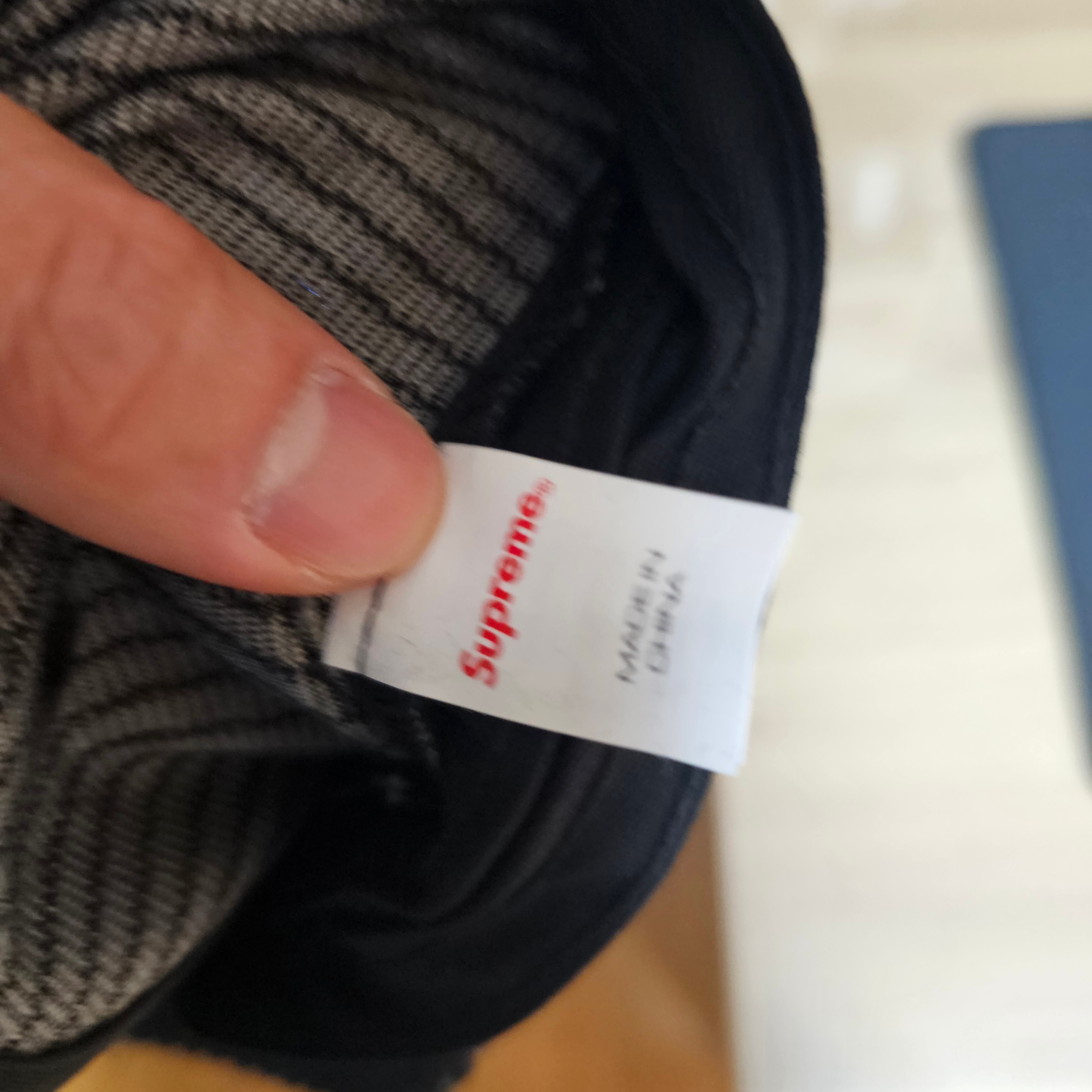 Supreme 2-Tone Corduroy Camp Cap Black - 23SS 착용 스타일