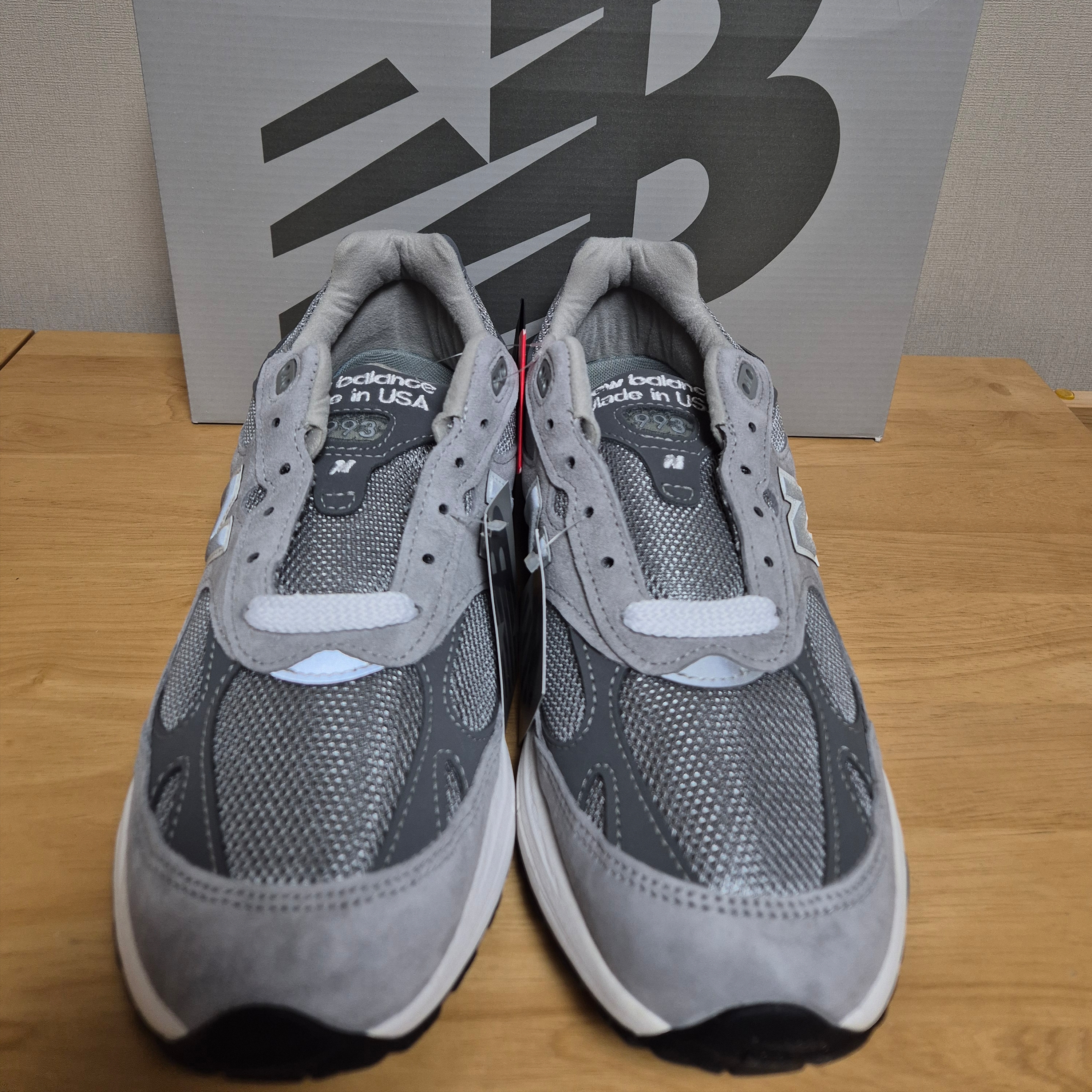 New Balance 993 Made in USA Grey - D Standard 착용 스타일 - 1