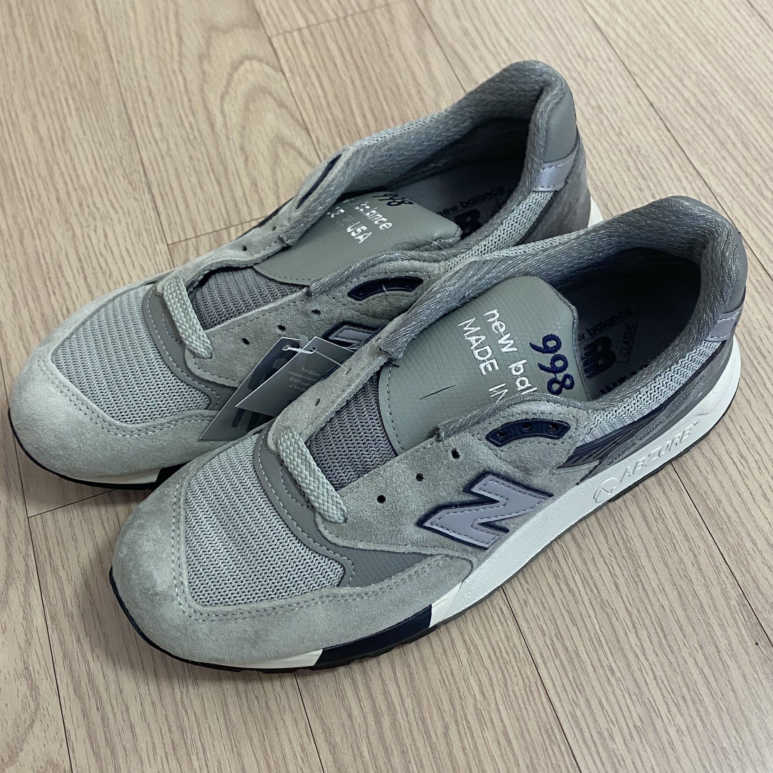 New Balance x WTAPS 998 Made in USA Gray 착용 스타일