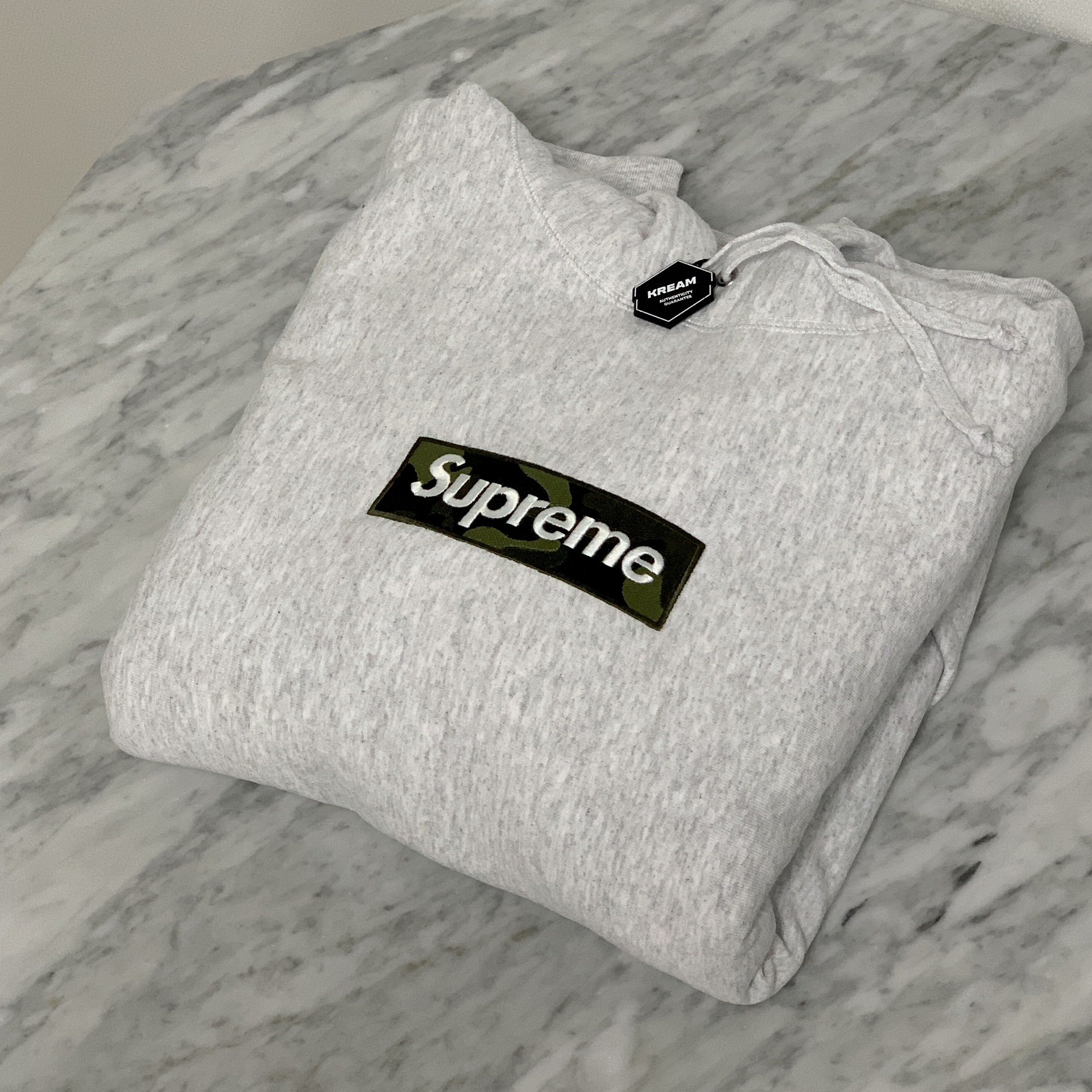 Supreme Box Logo Hooded Sweatshirt Ash Grey - 23FW 착용 스타일