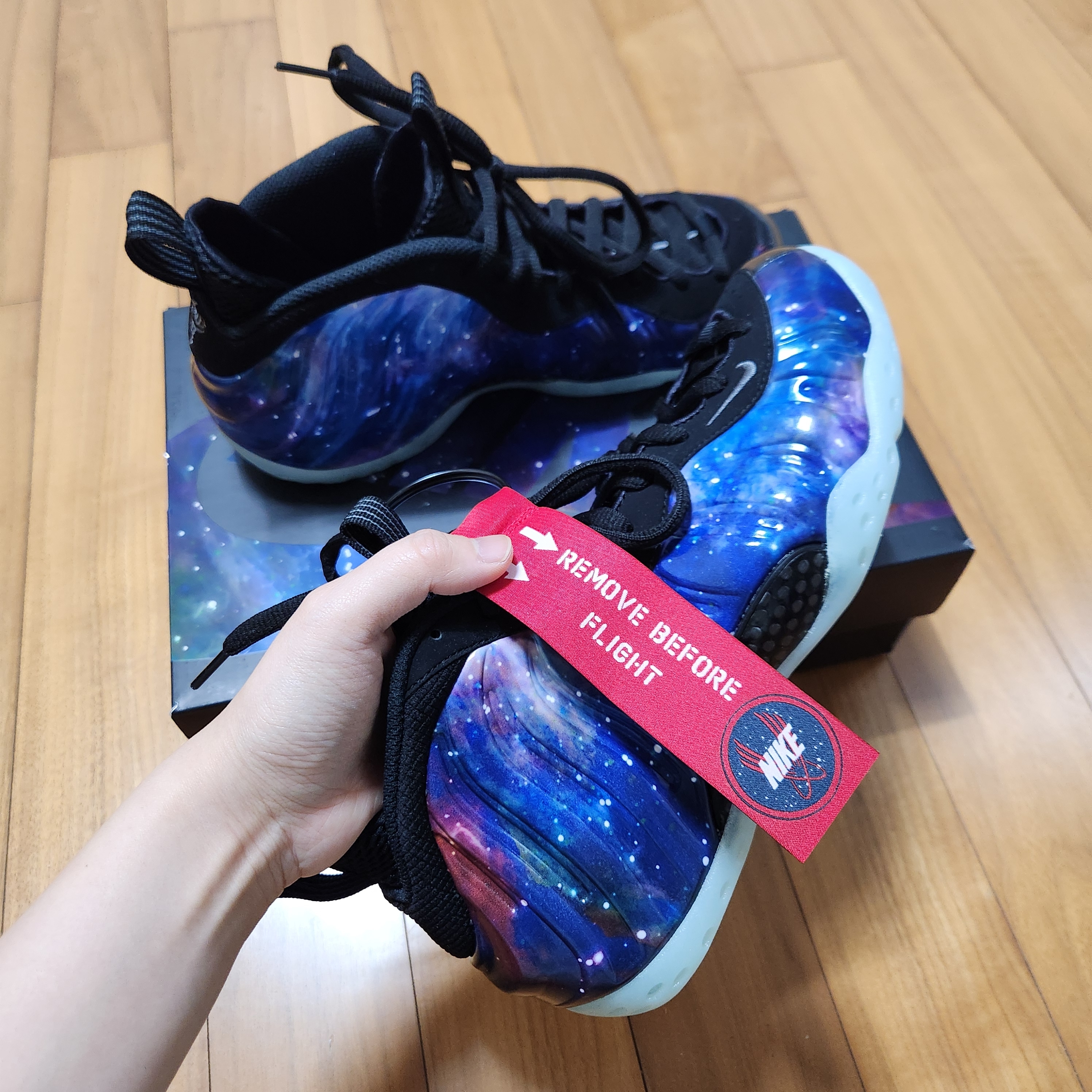 Nike Air Foamposite One Galaxy 착용 스타일 - 4