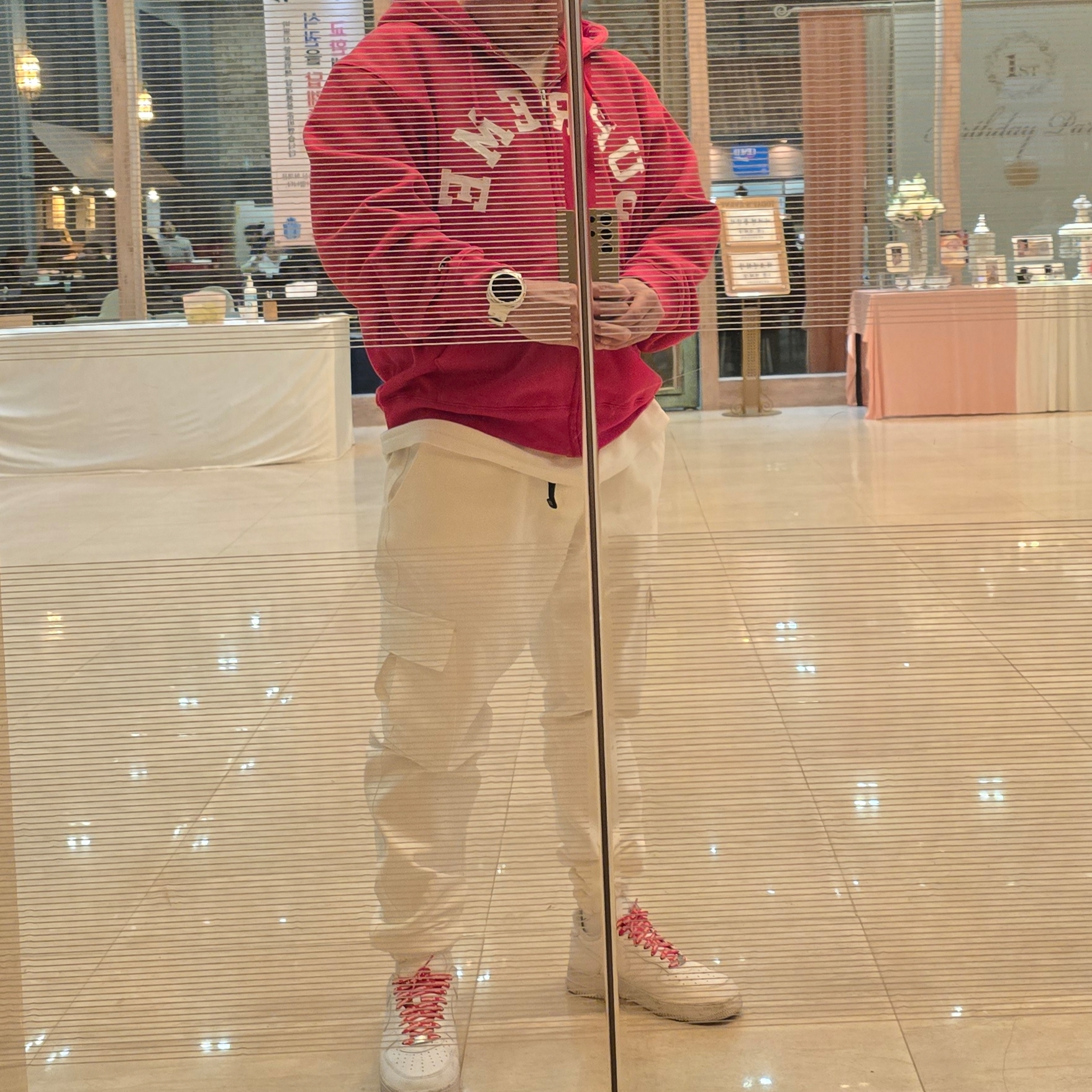 Supreme x Champion Zip Up Hooded Sweatshirt Red - 24SS, Nike x Supreme Air Force 1 Low White 착용 스타일