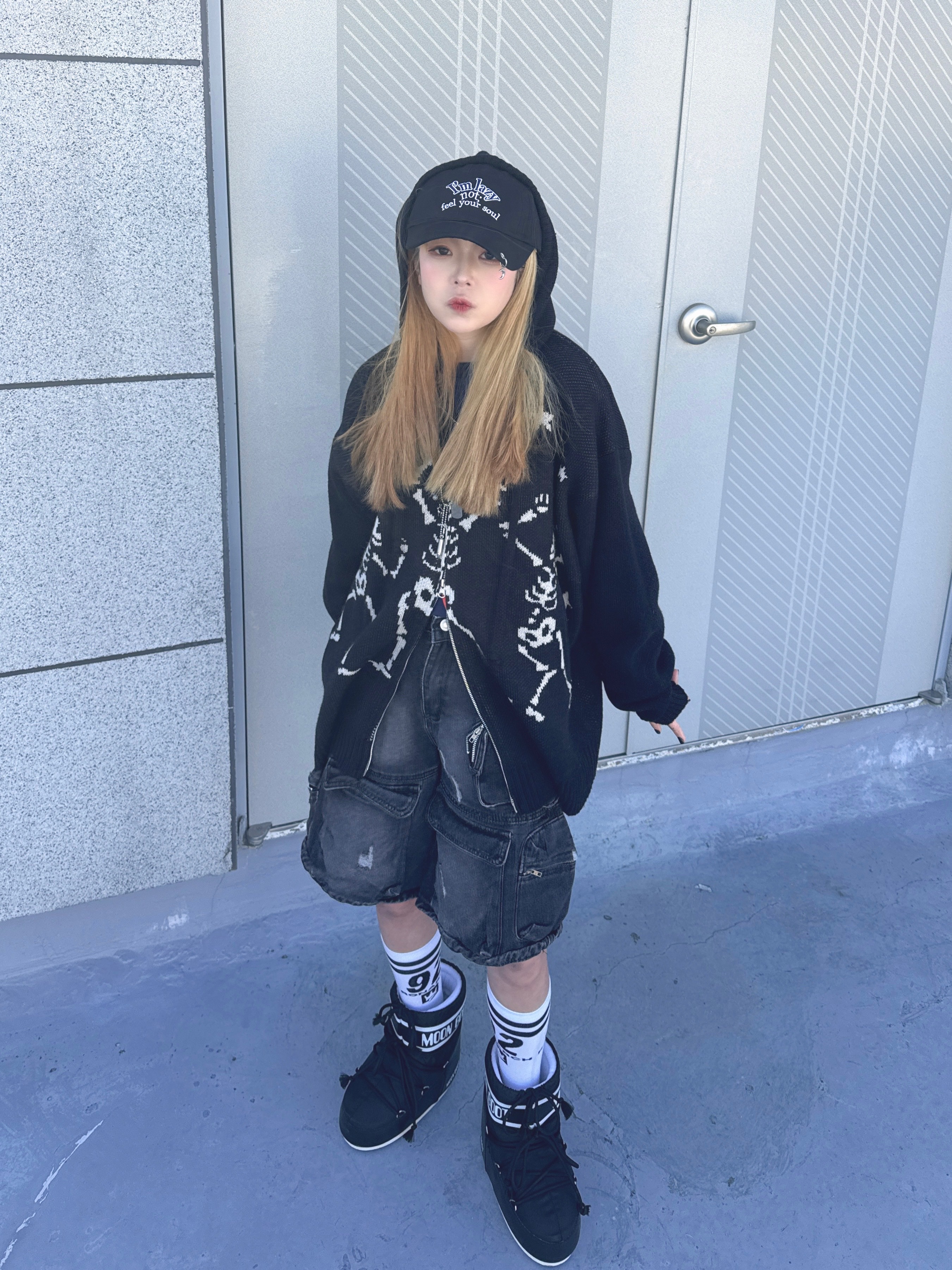 (W) Moon Boot Icon Low Nylon Boots Black 착용 스타일 - 6