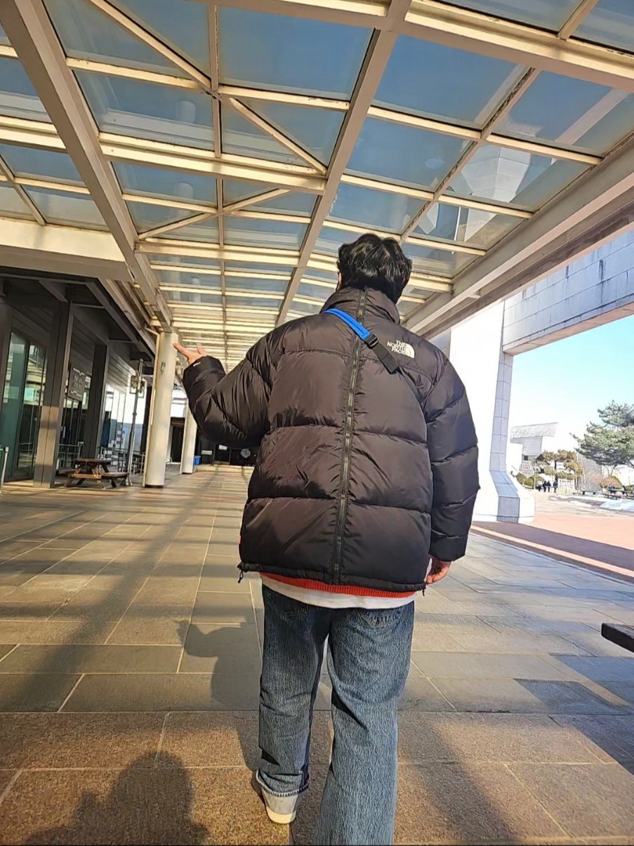 Jordan 1 x Travis Scott Retro Low OG SP Reverse Olive, Supreme x The North Face Split Nuptse Jacket Black - 24SS 착용 스타일 - 3