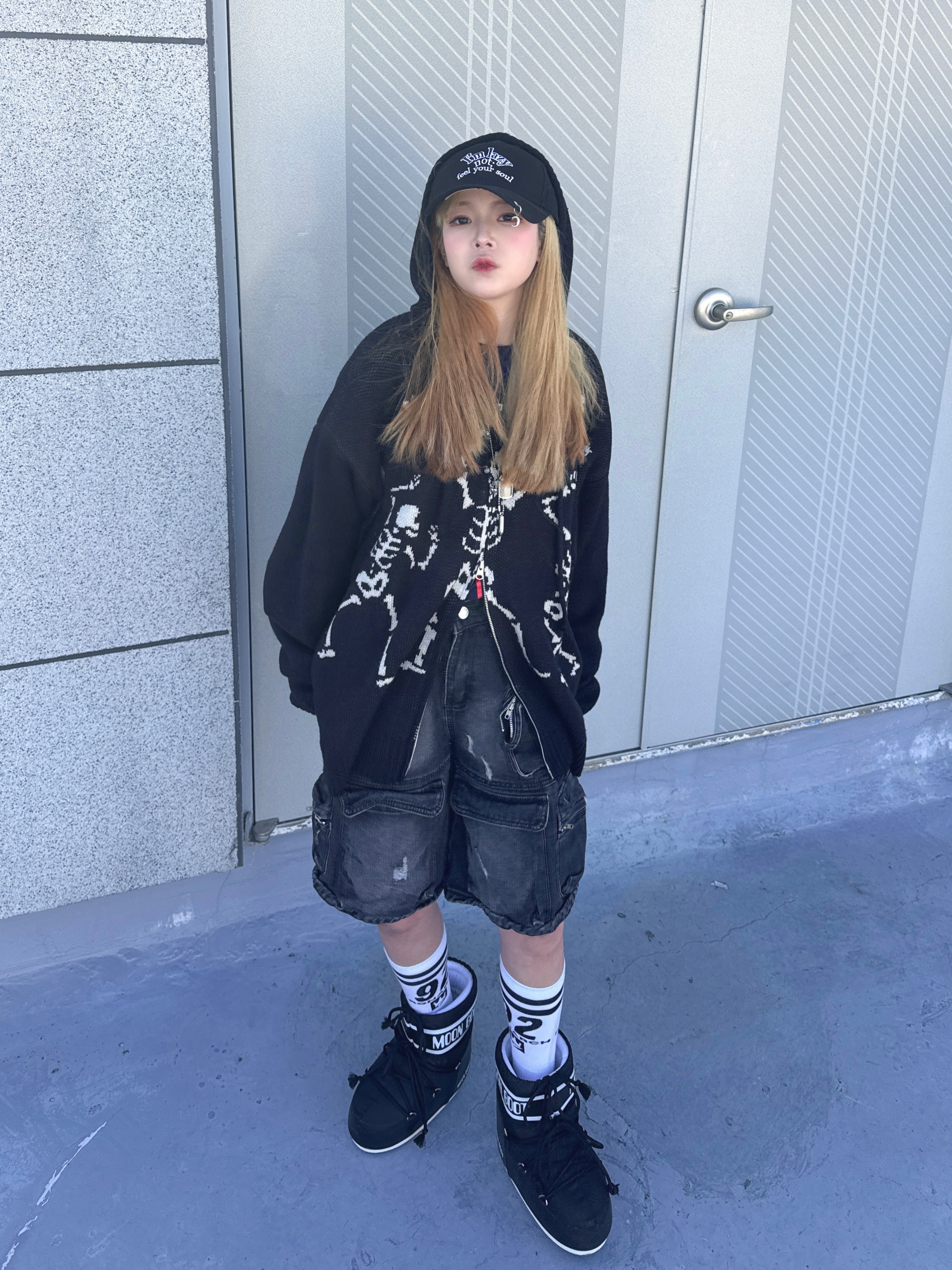 (W) Moon Boot Icon Low Nylon Boots Black 착용 스타일 - 7