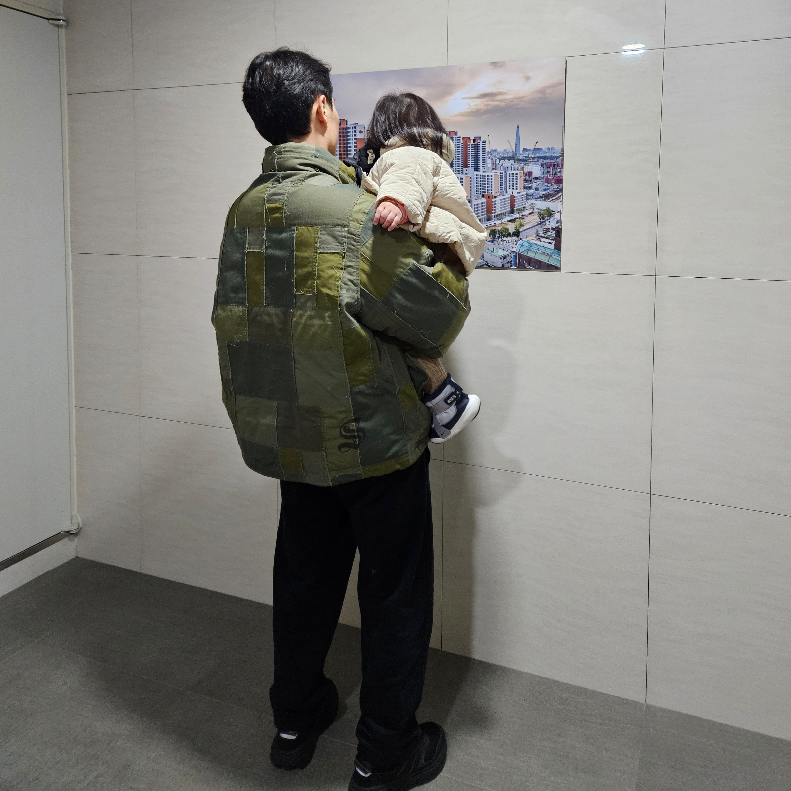 Supreme x Comme des Garcons Junya Watanabe Man Patchwork Puffy Jacket Olive - 21FW, Nike x Stussy NRG Washed Fleece Crewneck Black (DO5310-010) 착용 스타일
