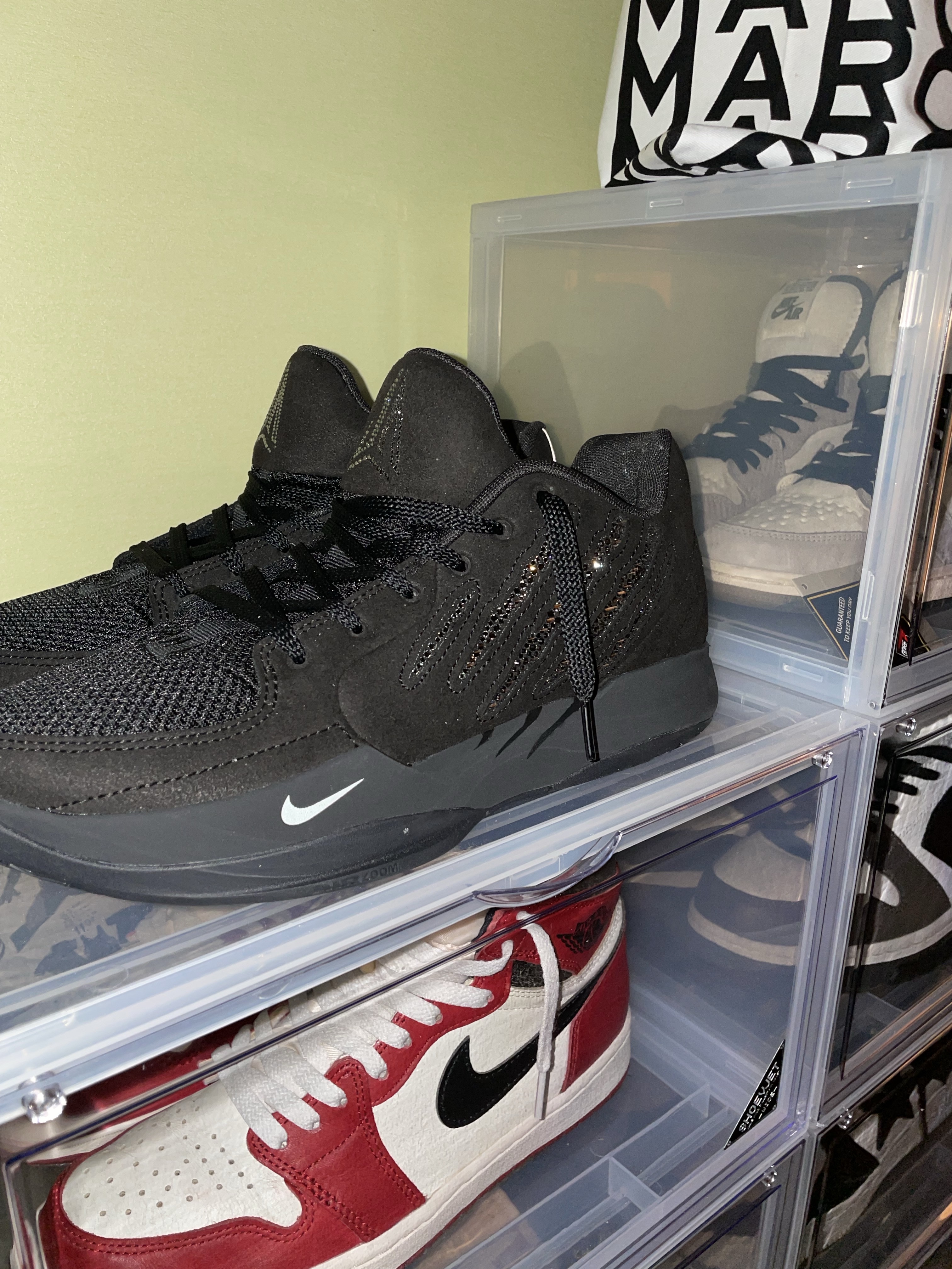 Corteiz 5 Starz Special Edition Guerillaz Cargo Pants Black, Nike x Swarovski Ja 2 Scratch Black Label 착용 스타일 - 2