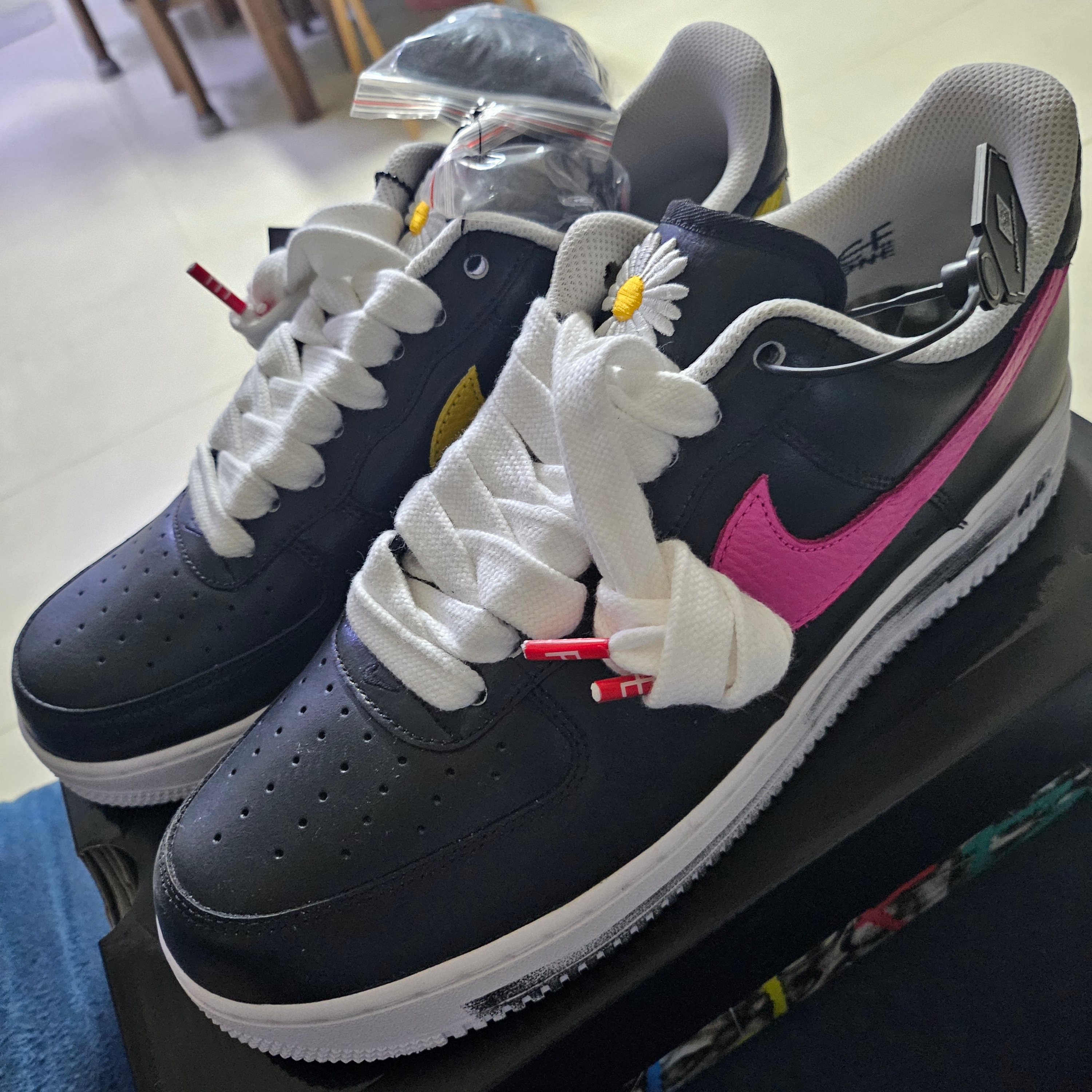 Nike x Peaceminusone Air Force 1 Low Para-Noise 3.0 Black and Multicolor 착용 스타일
