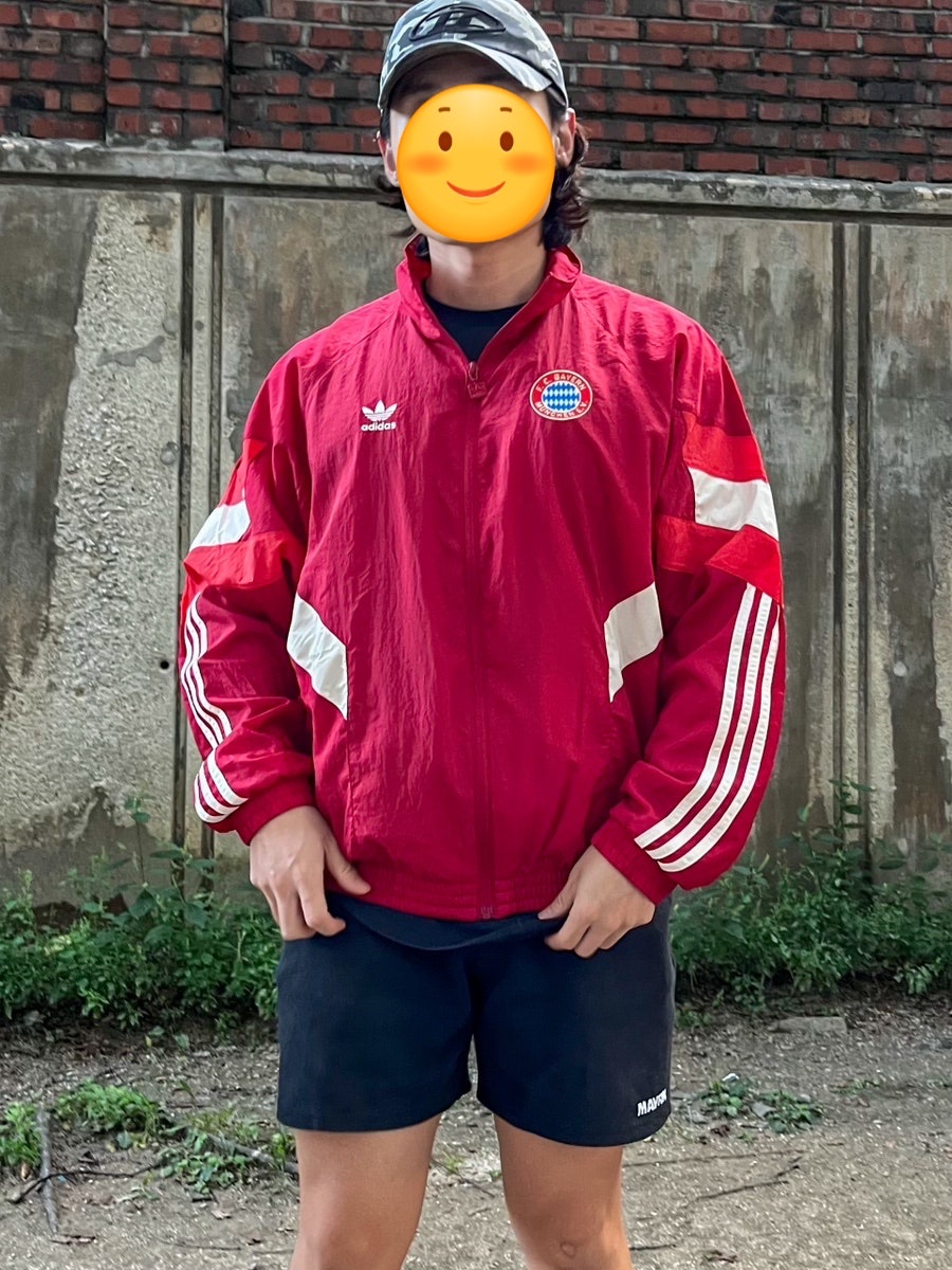 Adidas Bayern Munchen Originals Track Top Active Maroon - KR Sizing 착용 스타일 - 3