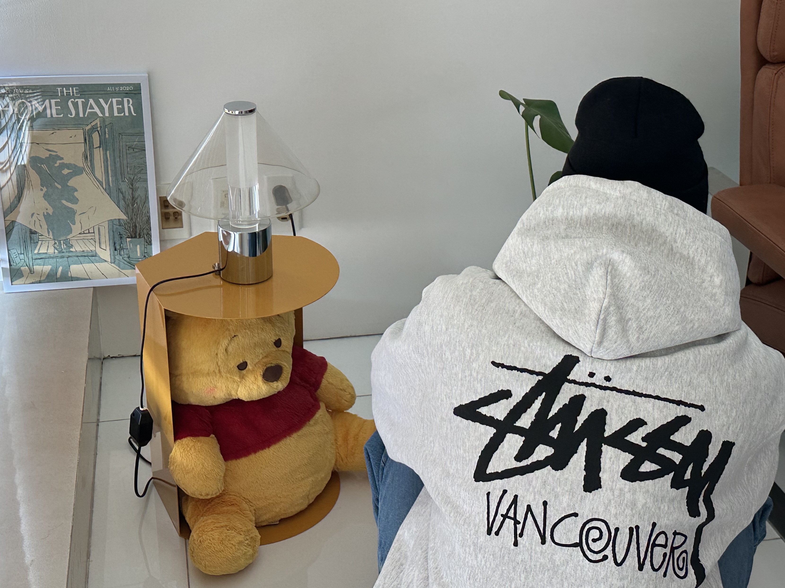 Stussy Stock Vancouver Zip Hoodie Ash Heather, Stussy Stock Cuff Beanie Black 착용 스타일