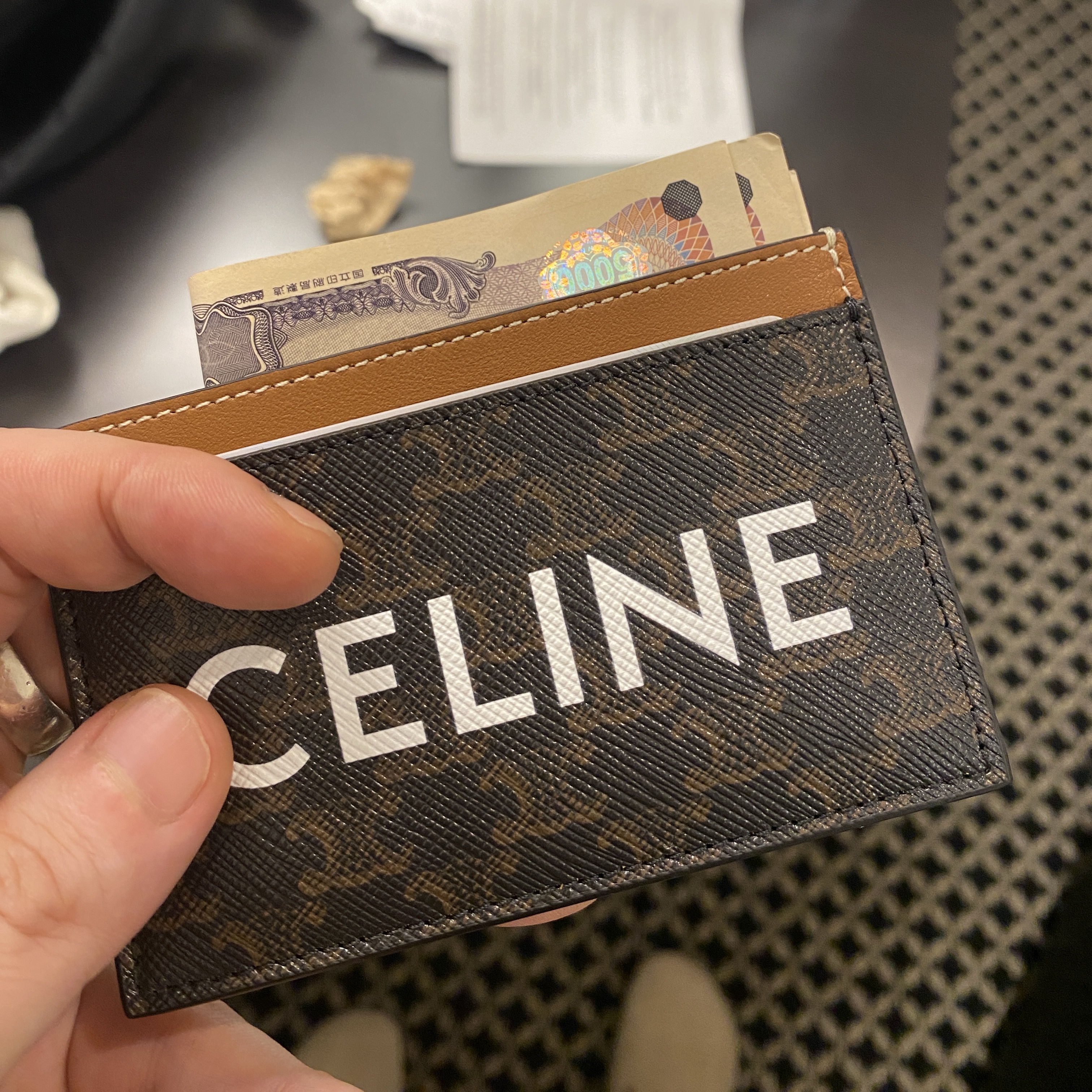 Birkenstock Boston Soft Footbed Taupe - Regular, Celine Card Holder in Triomphe Canvas with Celine Print Tan 착용 스타일