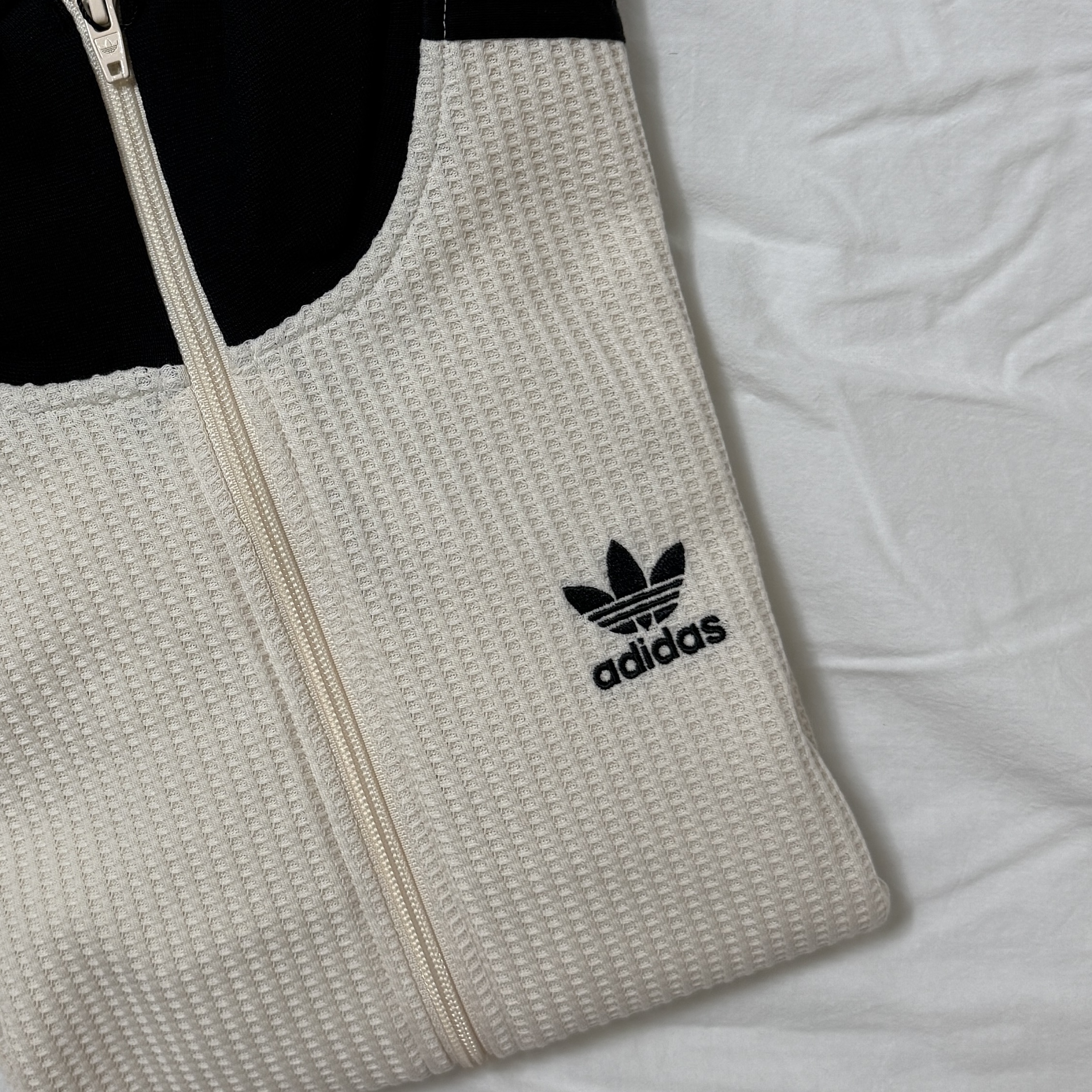 Adidas Waffle Beckenbauer Track Top Wonder White - KR Sizing 착용 스타일 - 3