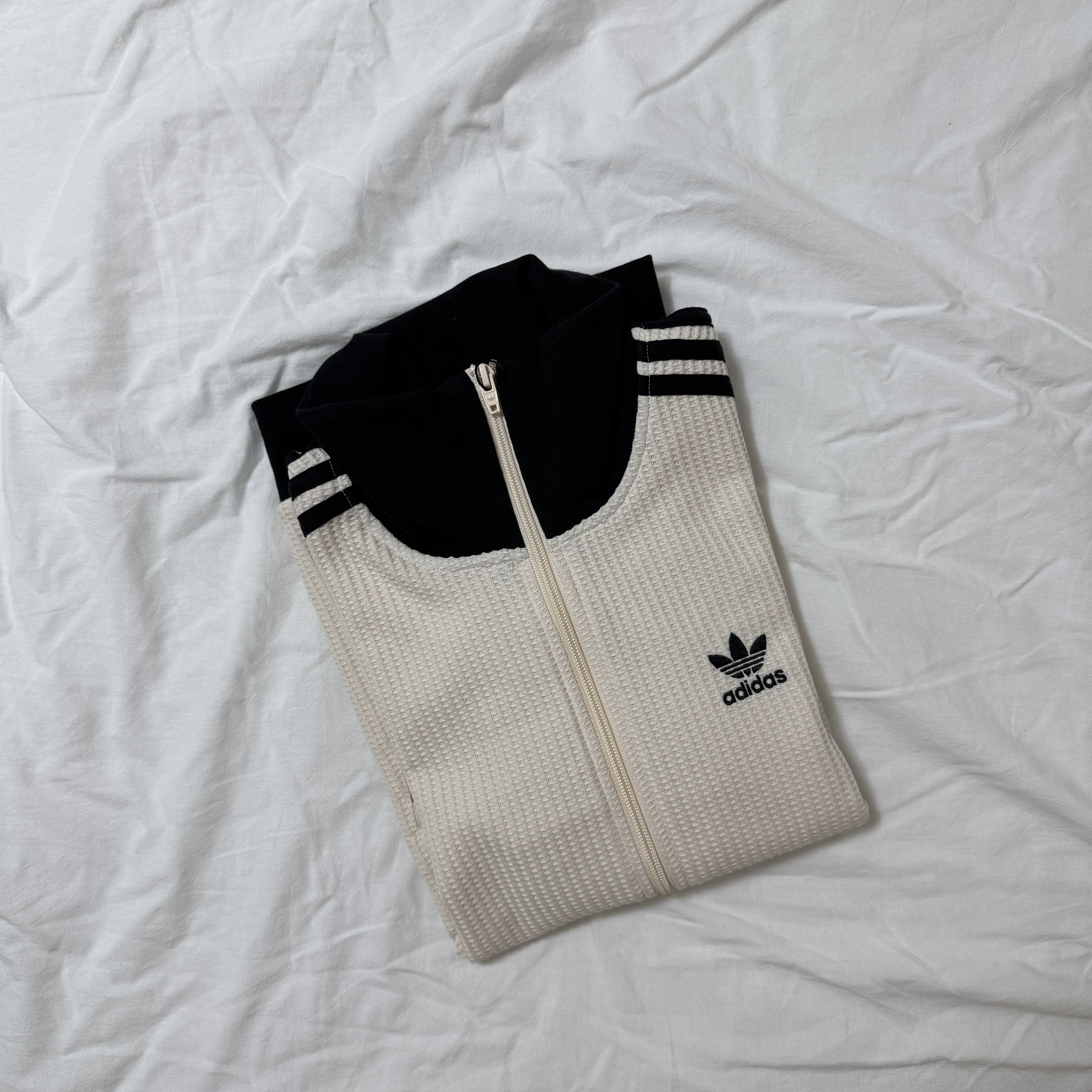 Adidas Waffle Beckenbauer Track Top Wonder White - KR Sizing 착용 스타일 - 2