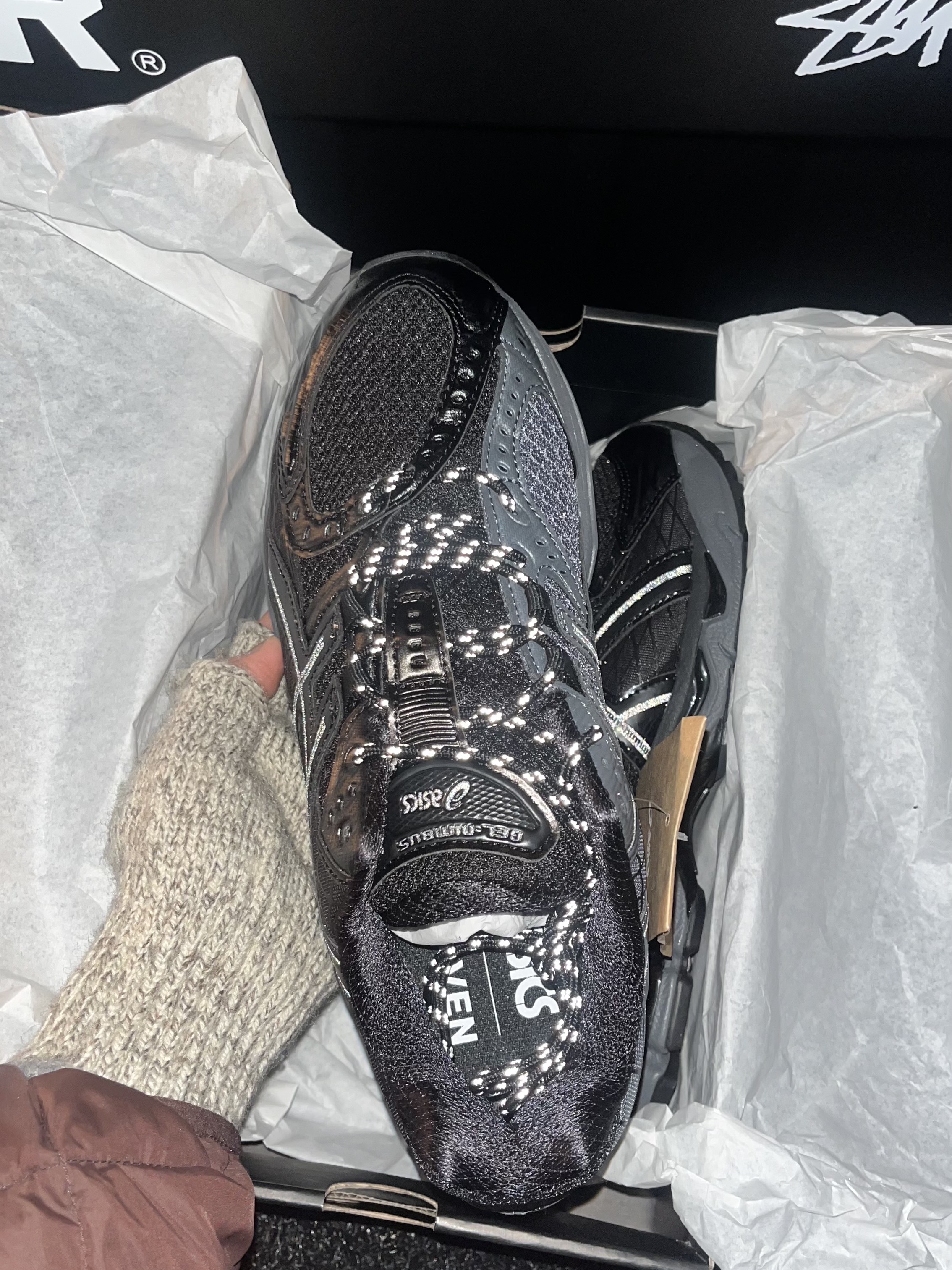 Asics x Haven Gel-Nimbus 10.1 Black 착용 스타일 - 1