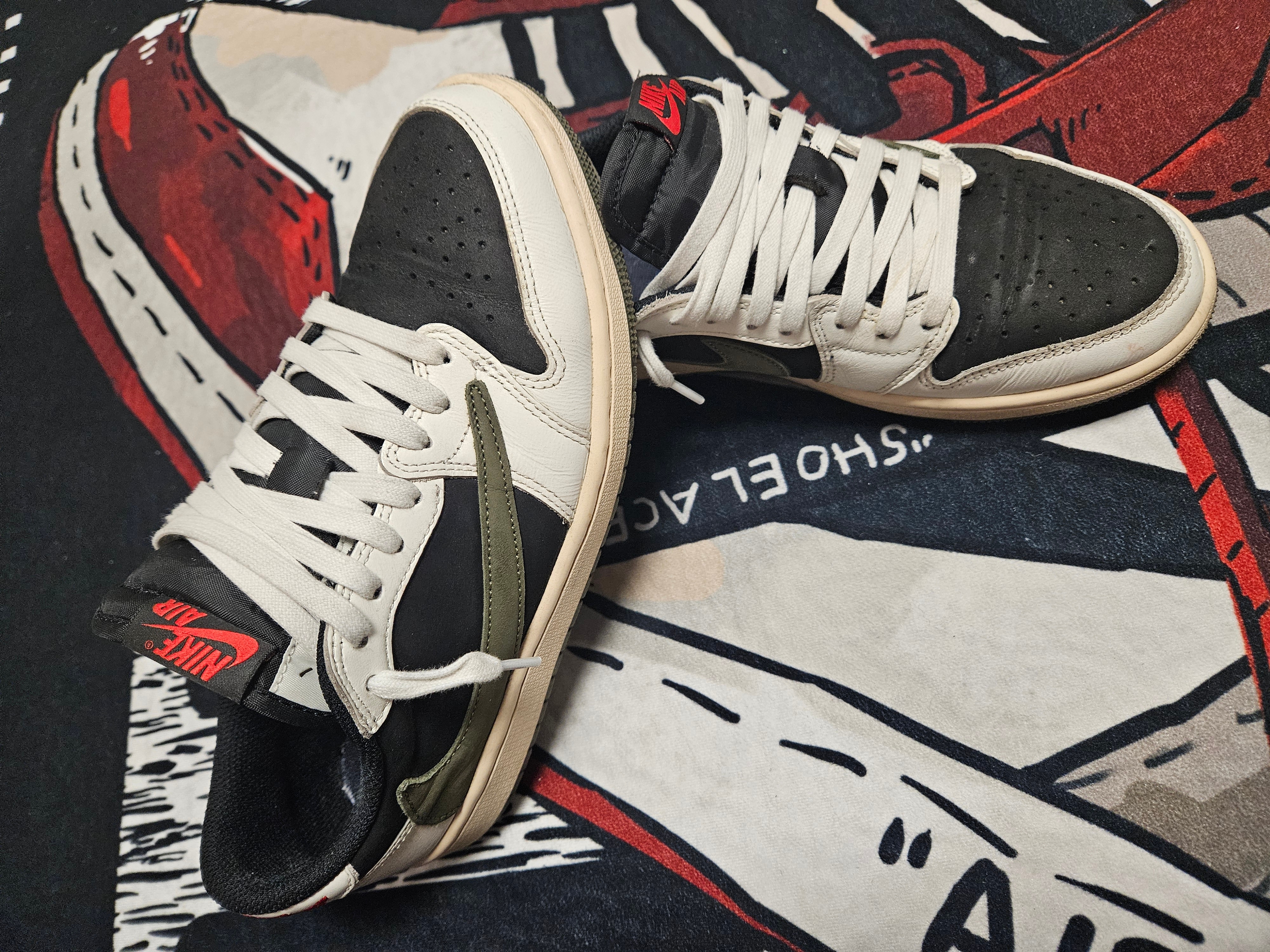(W) Jordan 1 x Travis Scott Retro Low OG SP Medium Olive 착용 스타일