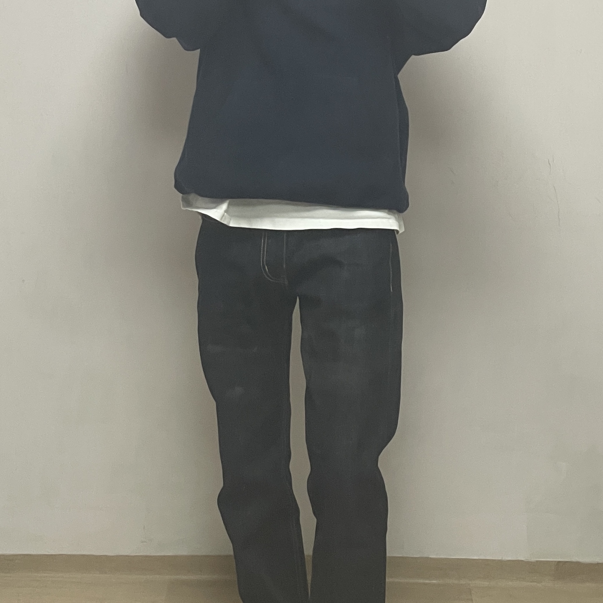 Supreme Box Logo Hooded Sweatshirt Navy - 24FW 착용 스타일