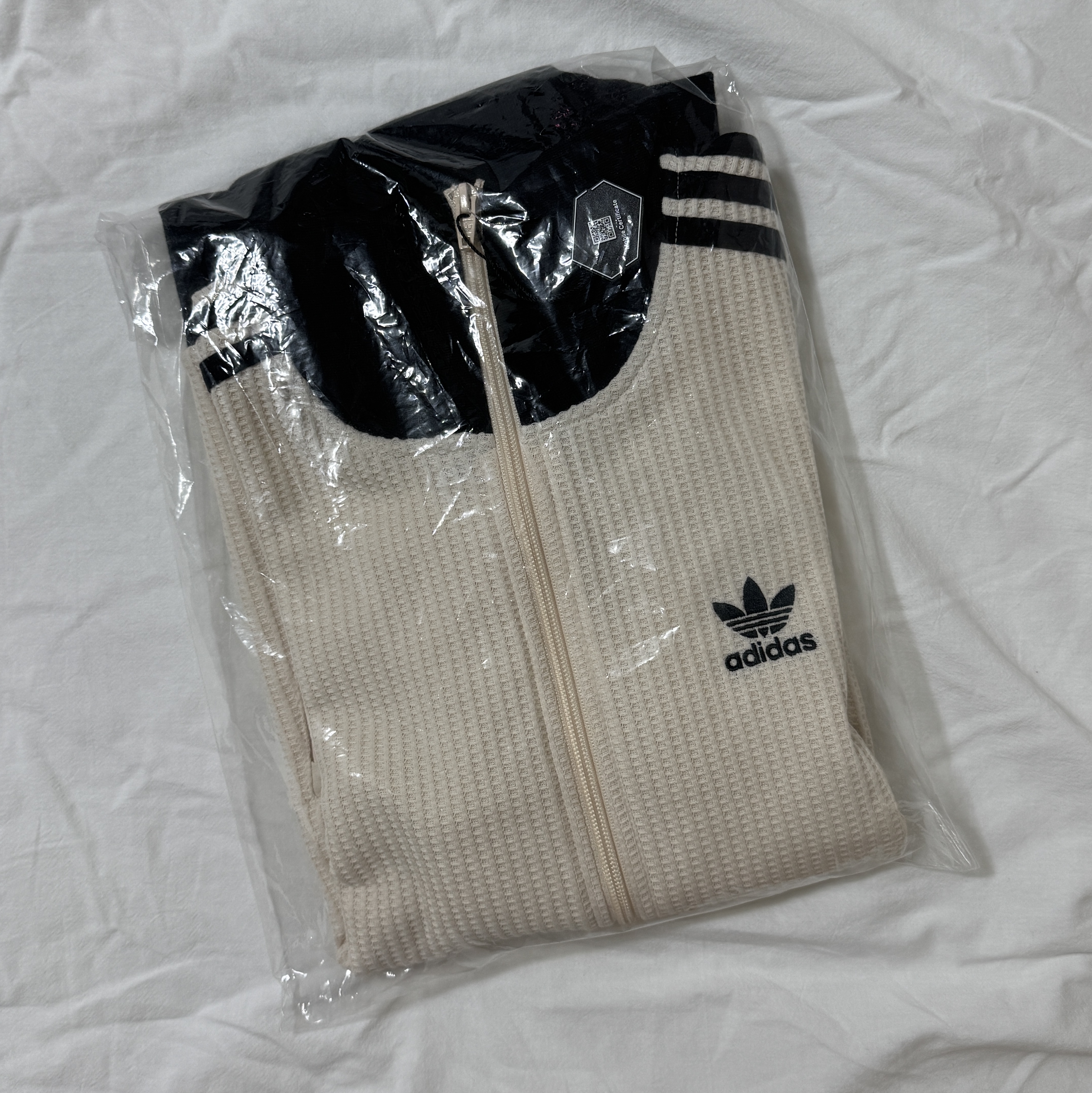 Adidas Waffle Beckenbauer Track Top Wonder White - KR Sizing 착용 스타일 - 1