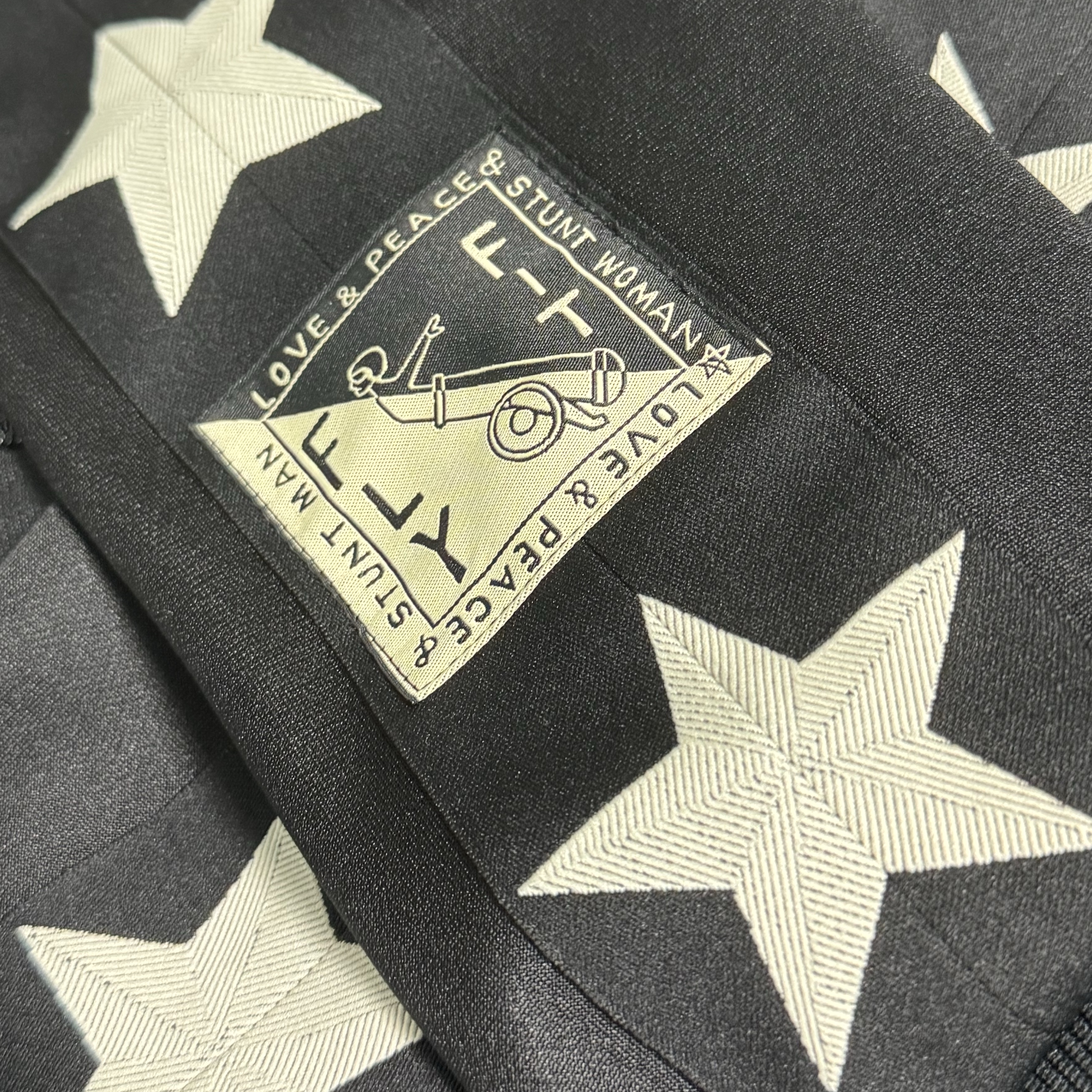 Kapital Smooth Jersey Stuntman & Woman Track Jacket Black 착용 스타일