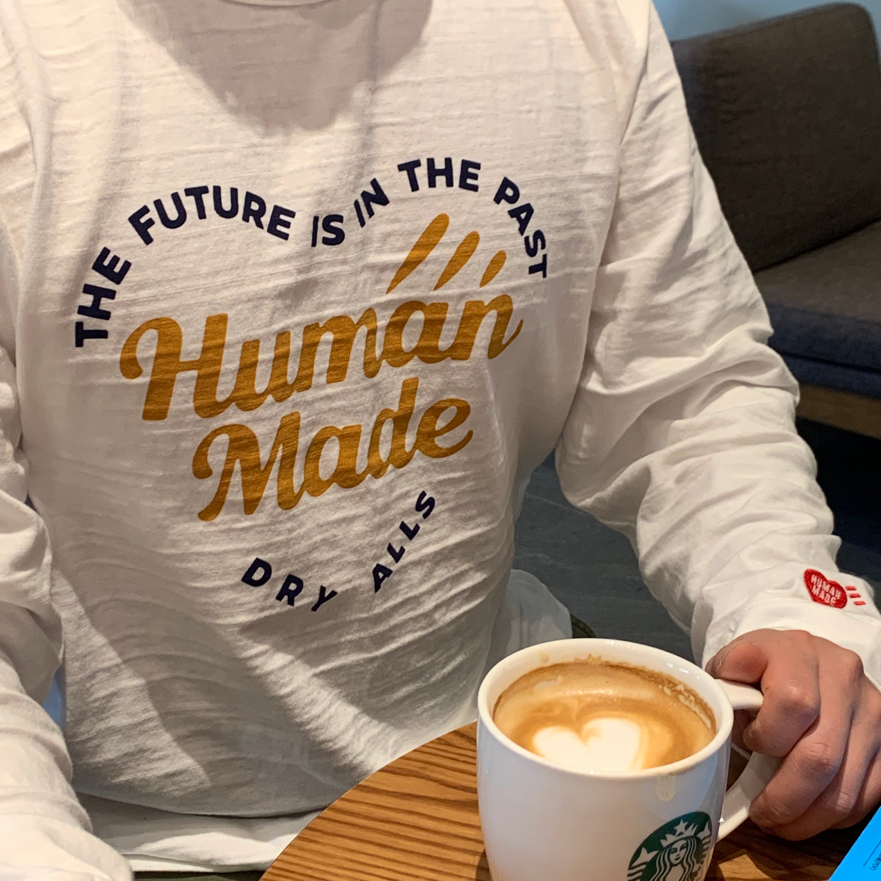 Human Made Graphic L/S T-Shirt White 착용 스타일