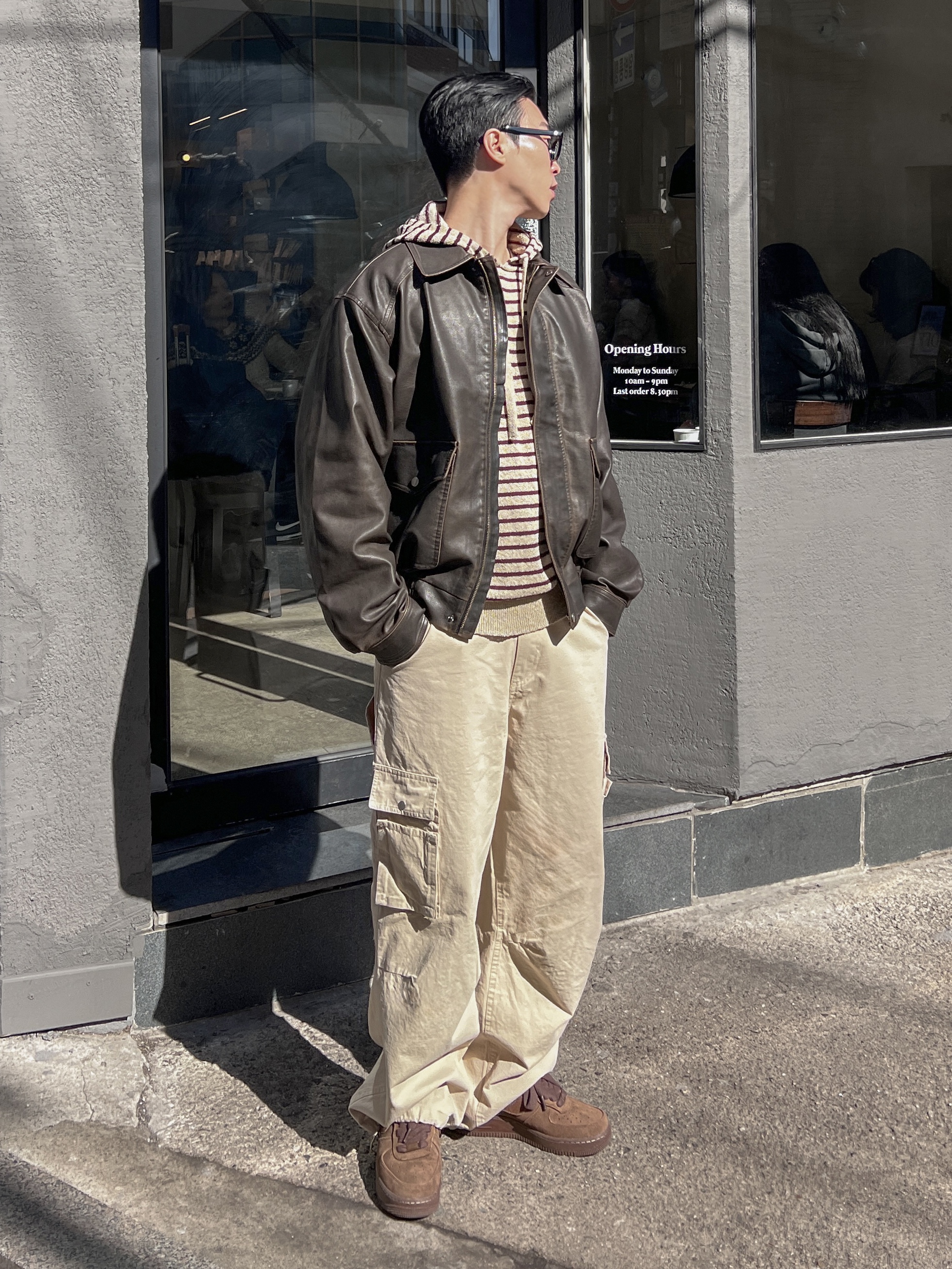 (W) Nike Air Force 1 '07 Cacao Wow 착용 스타일 - 1