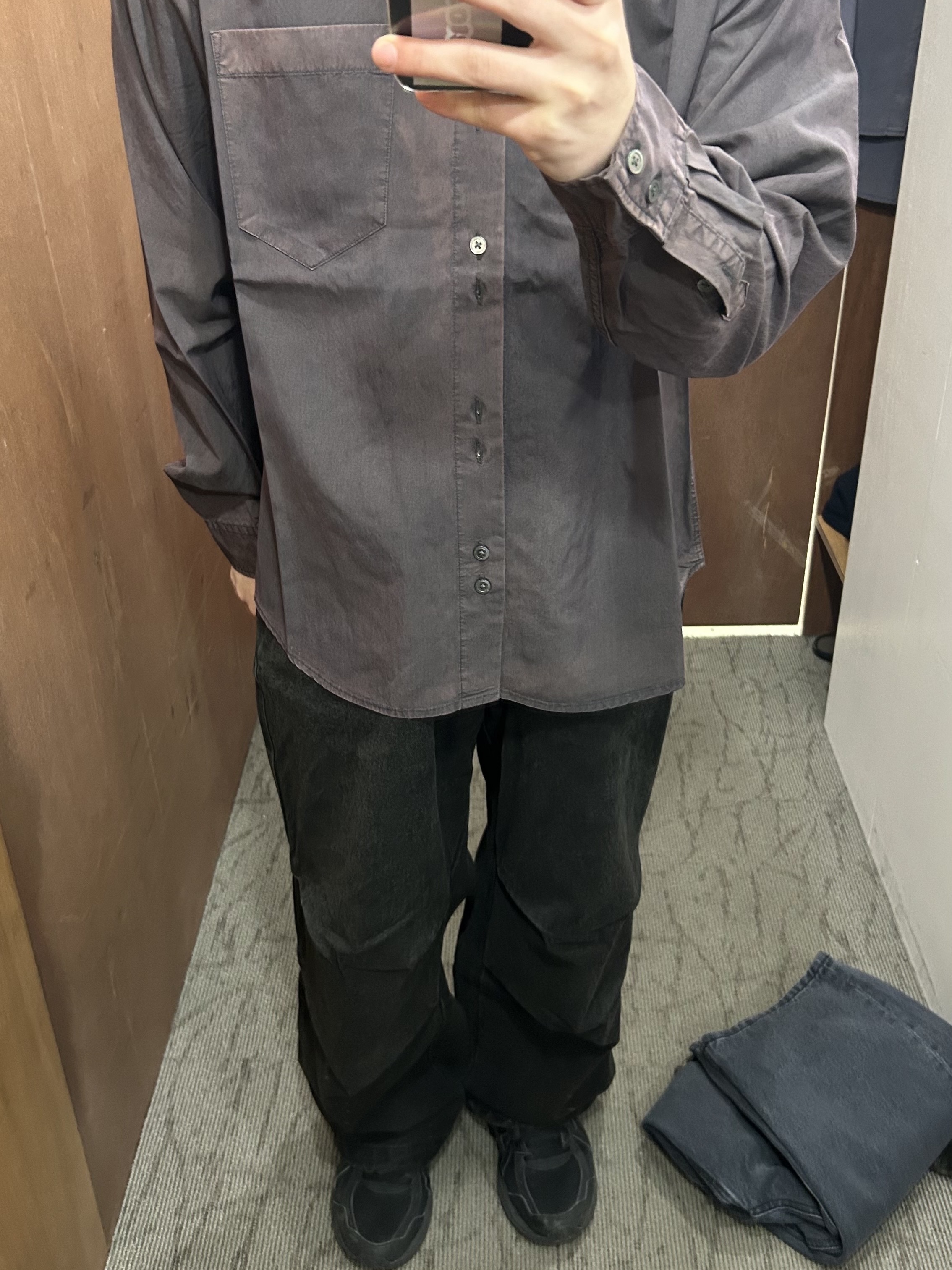 Asics Jog 100 2 Black, Hatchingroom Curve Jeans Washed Black 착용 스타일 - 2