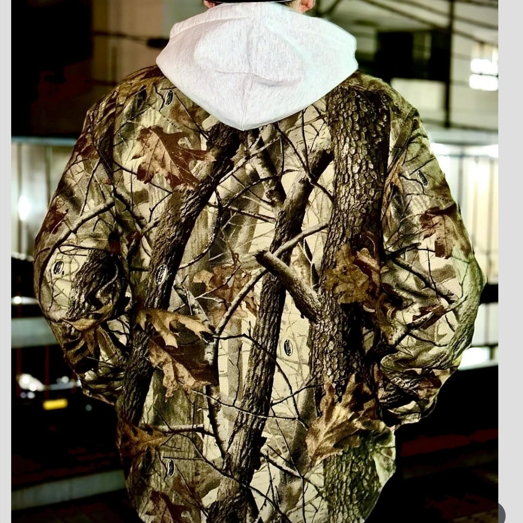Supreme Quilted Lined Hooded Flannel Shirt Realtree Hardwoods Camo - 25SS 착용 스타일 - 1