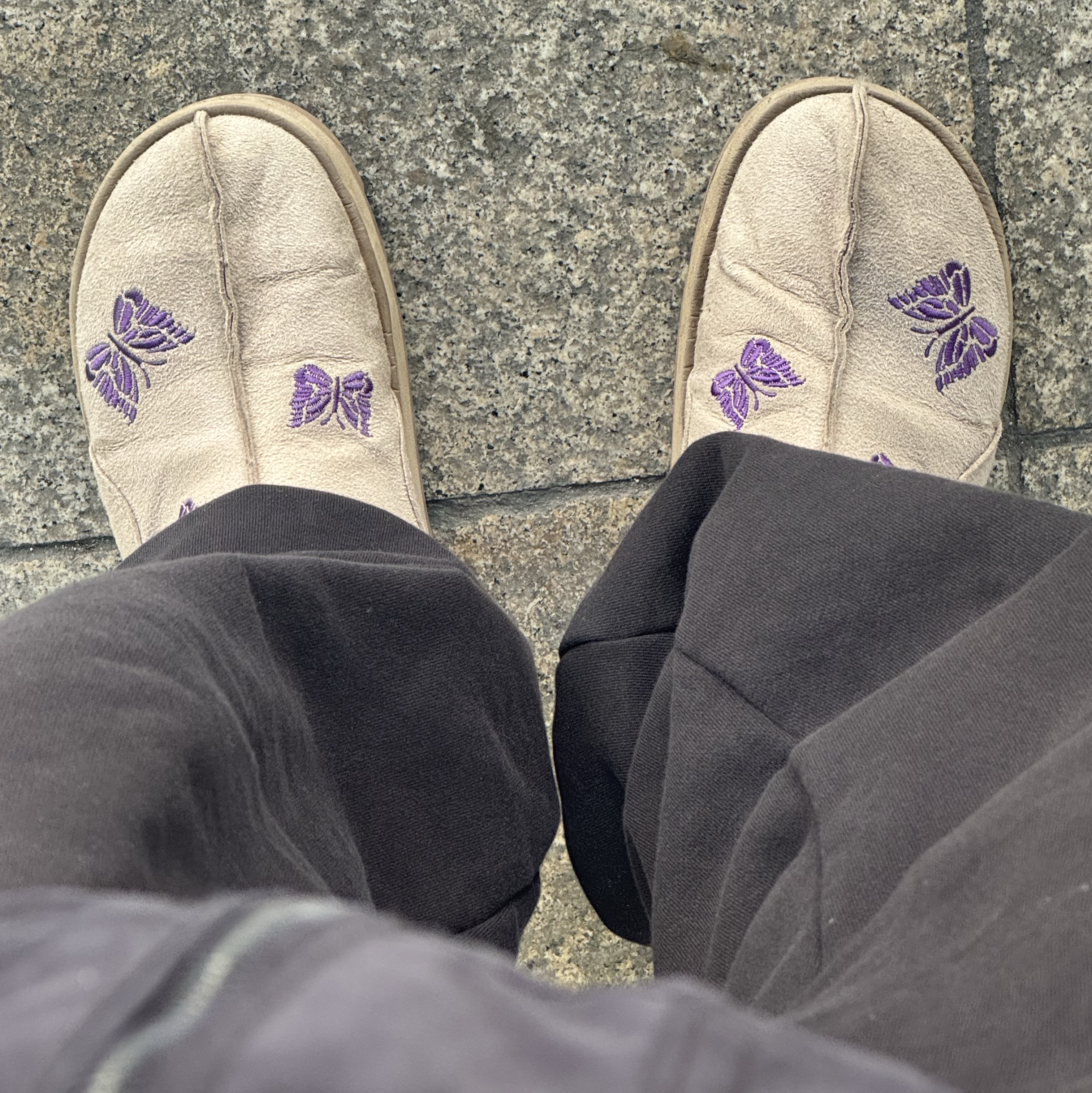 Reebok x Needles Beatnik Moc Modern Beige Extreme Purple 착용 스타일