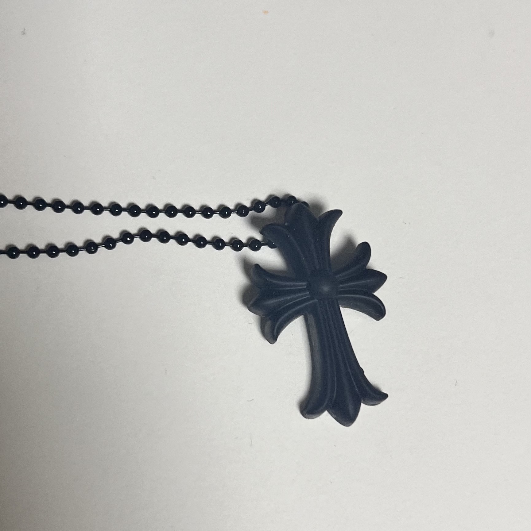 Chrome Hearts Silichrome CH Cross Pendant Black 2022/2023/2025 착용 스타일