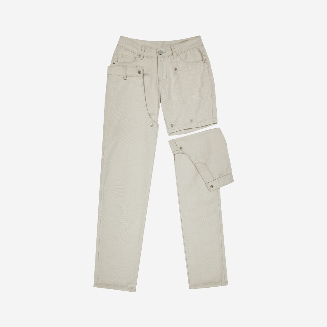 ◆ojos◆ Detachable Button Denim Pants Beige 25SS-PT01-BG MUSINSA | OJOS Detachable Button Denim Pants / Beige