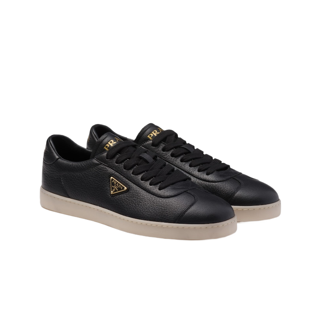 프라다 레인 레더 스니커즈 블랙(Prada Lane Leather Sneakers Black) - 2