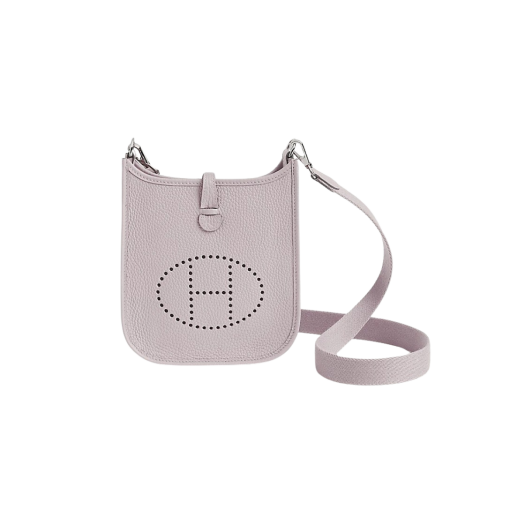 Hermes Evelyne 16 Amazone Bag Clemence & Palladium Mauve Pale Mauve Pale