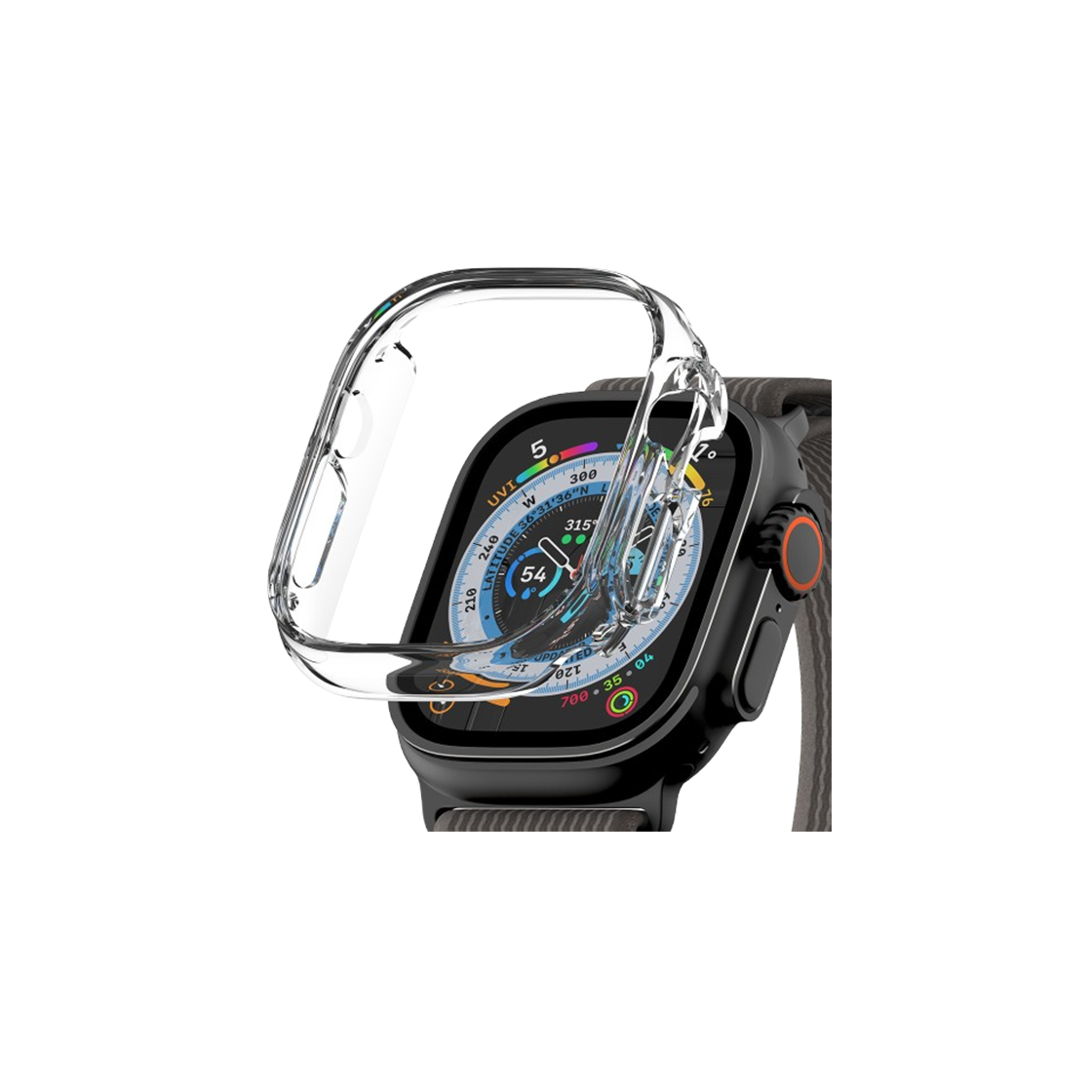 신지모루 애플워치 하드 커버 케이스 11/10/9/8/7/6/SE/3/2세대 울트라 3/2 액정보호 강화유리 크리스탈 클리어(SINJIMORU Apple Watch Hard Cover Case 11/10/9/8/7/6/SE/2 Ultra 3/2 Screen Protector Tempered Glass Crystal Clear)