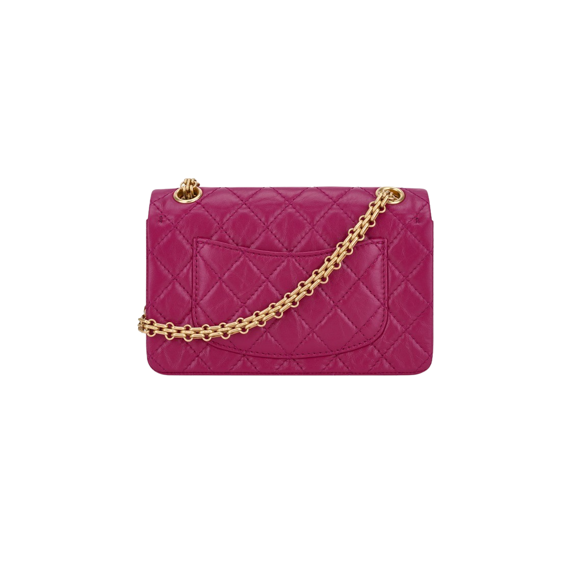 AS0874-Y04634-NI684 Chanel Mini 2.55 Handbag Aged Calfskin & Gold Dark Pink - #2