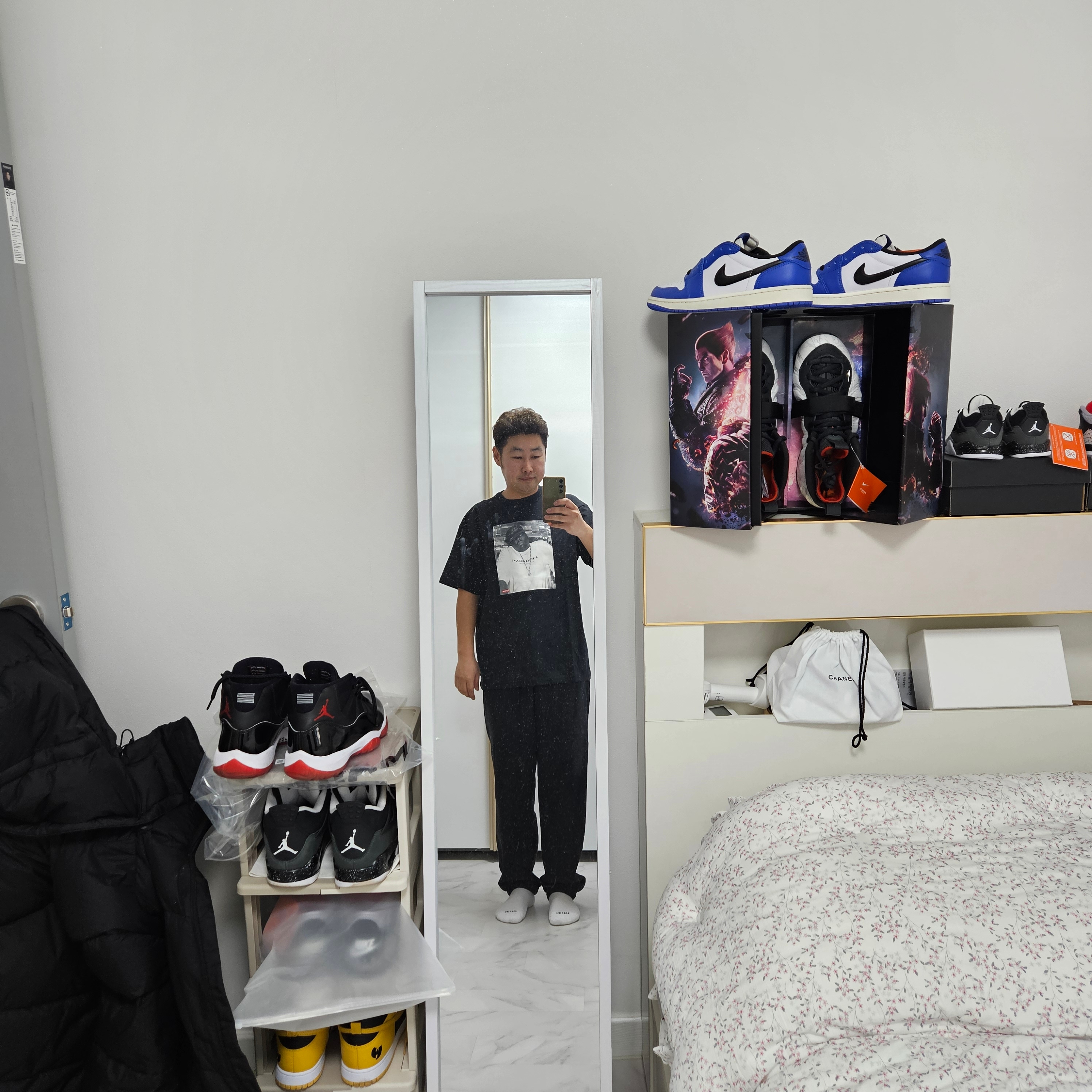 Nike x Peaceminusone LS T-Shirt Black (DR0098-010), Supreme x Jordan Biggie S/S Top Black - 24FW 착용 스타일 - 1