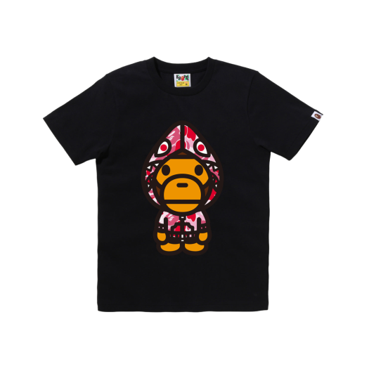 (W) BAPE ABC Camo Shark Hoodie Milo T-Shirt Black Pink