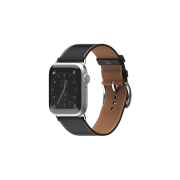 SINJIMORU Smartwatch Leather Band Strap Apple Watch Galaxy Watch 11/10/9/8/7/6/5/4/SE/3/2 Ultra 3/2 Classic Pro Black