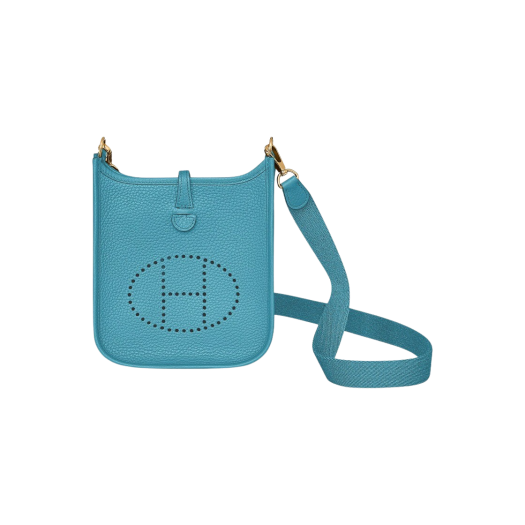 Hermes Evelyne 16 Amazone Bag Clemence & Palladium Bleu Du Nord