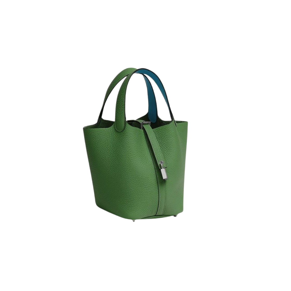 H069560CKBS Hermes Picotin Lock 18 Eclat bag Clemence Swift & Palladium Vert Yucca Celeste - #2