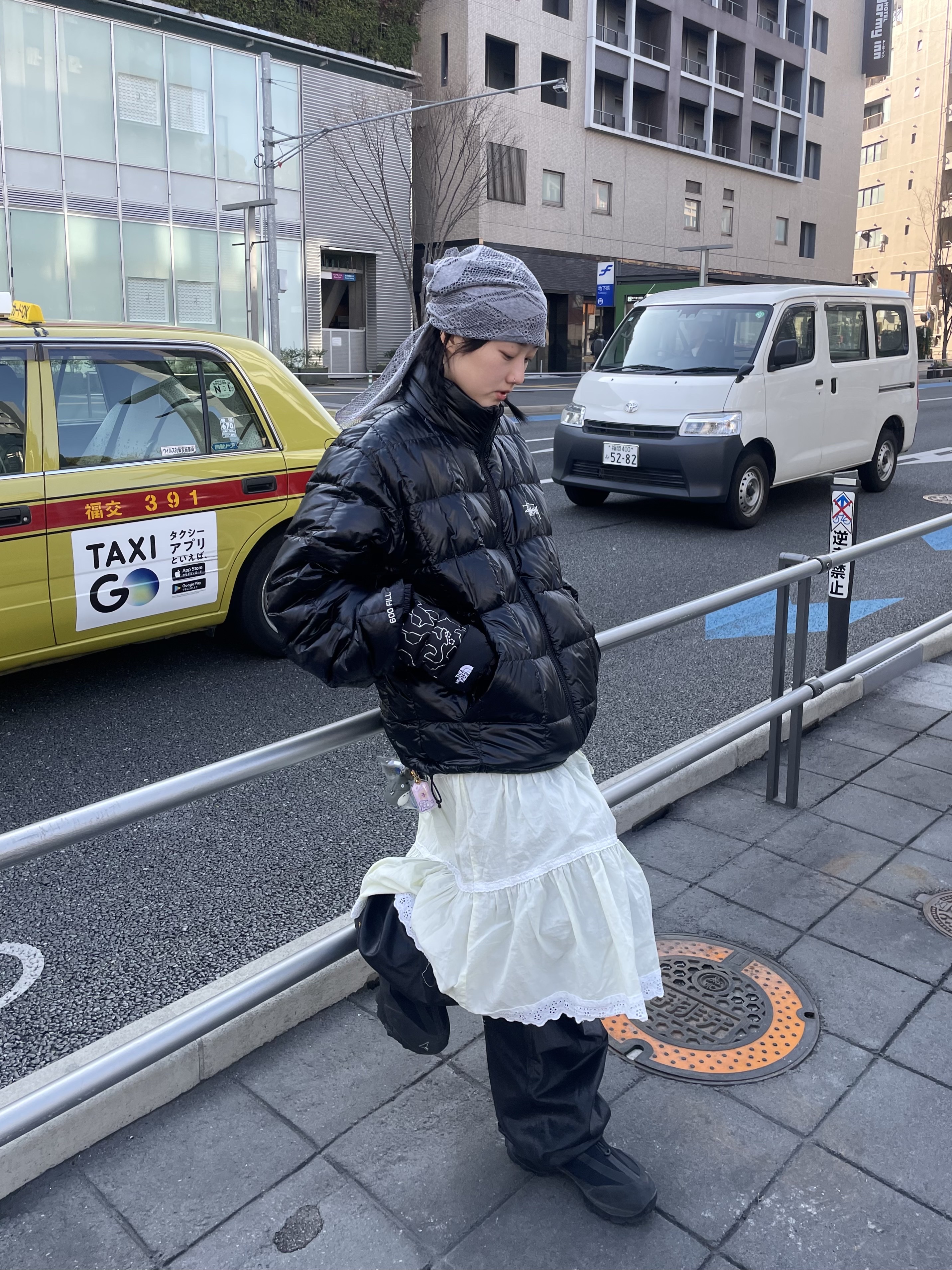 Roa Hiking Teri Black, Stussy Midweight Puffer Black 착용 스타일 - 1