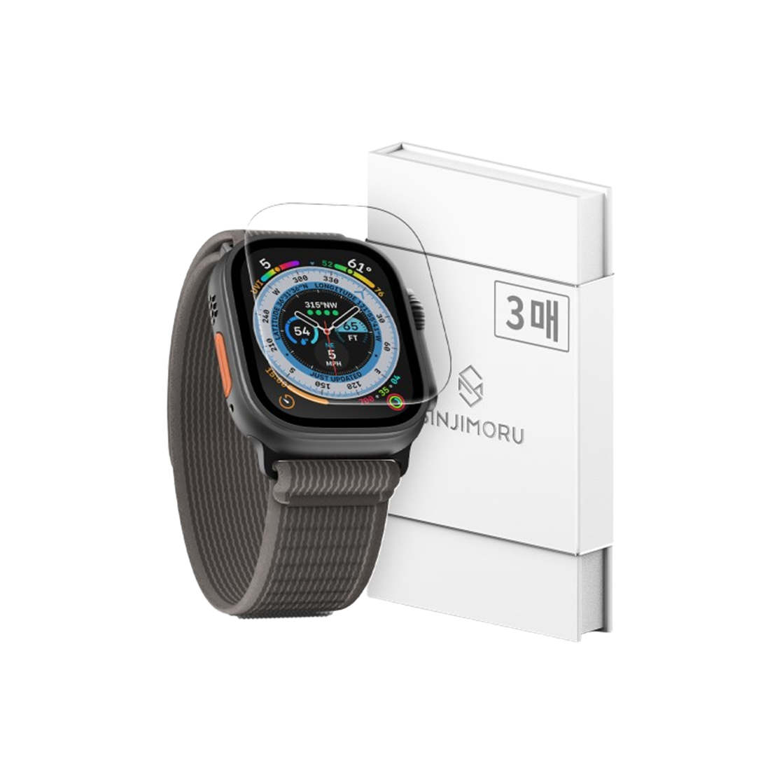 신지모루 애플워치 전면 풀커버 자가복원 액정보호필름 강화유리 11/10/9/8/7/6/SE/3/2세대 울트라 3/2(SINJIMORU Apple Watch Front Full-Cover Self Recovery Screen Protector Tempered Glass 11/10/9/8/7/6/SE/2 Ultra 3/2)