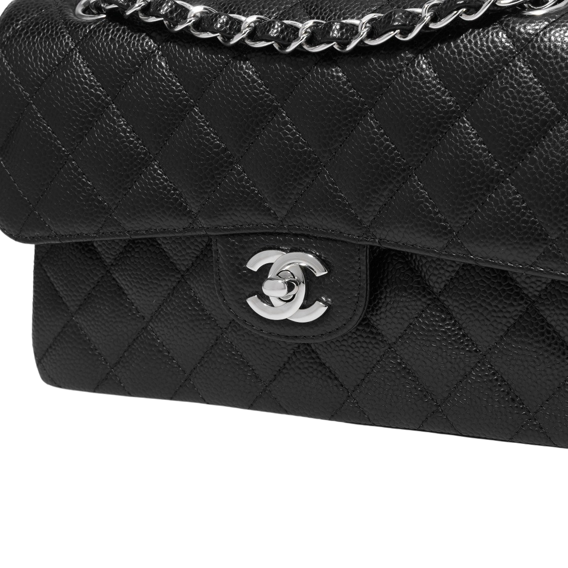 CHANEL グレー キャンバス ミュール フェアトレードコットンキャンバスファスナーポーチ（L