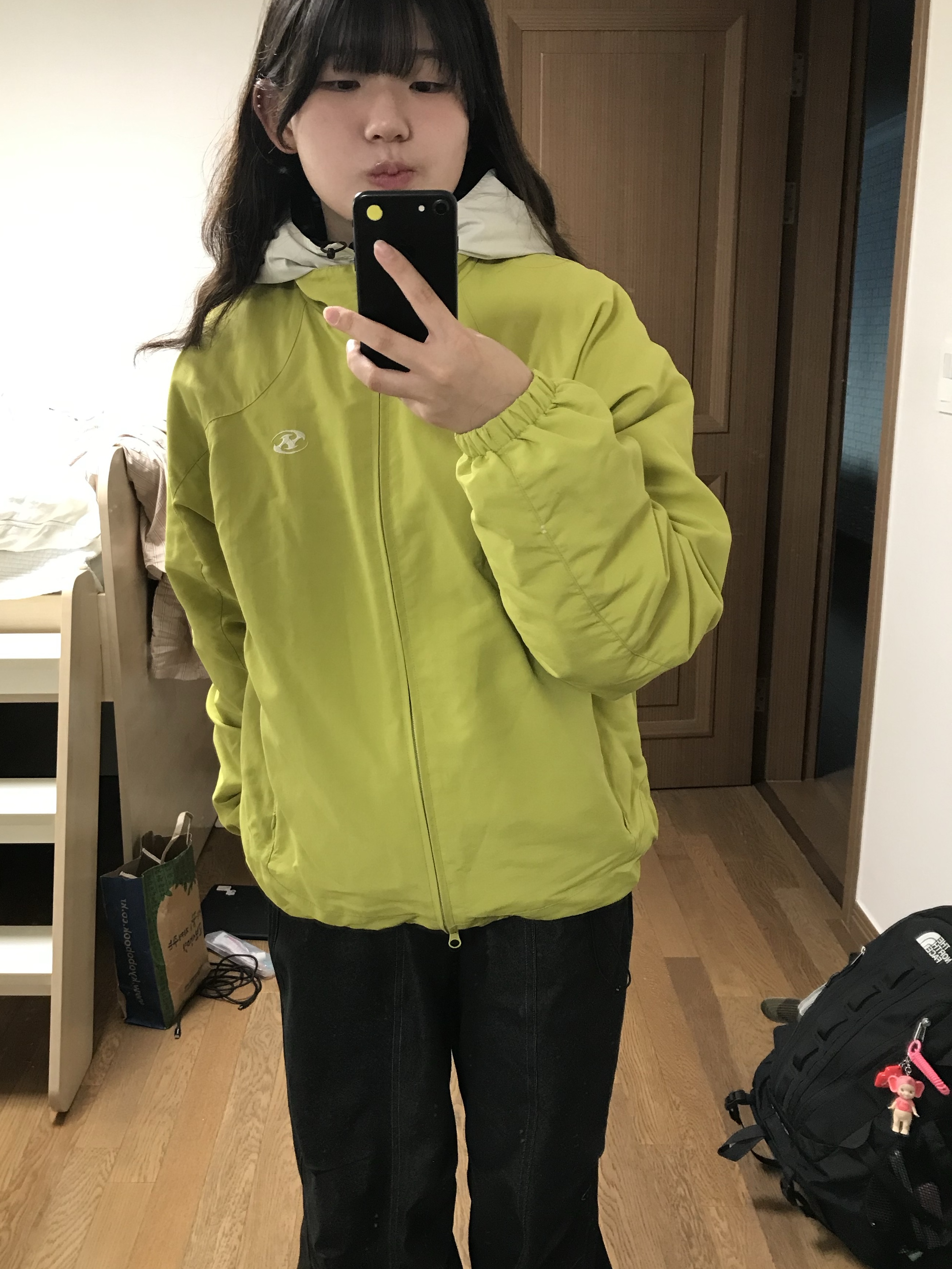 Sansan Gear Docking Jacket Lime - 22FW 착용 스타일 - 2