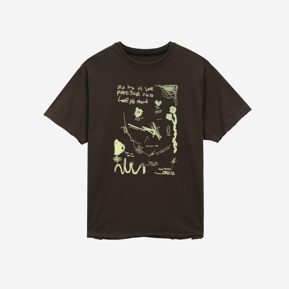 베이컨트 아카이브 에반 아트워크 티셔츠 브라운(Vacant Archive Evan Artwork T-Shirt Brown) - 3