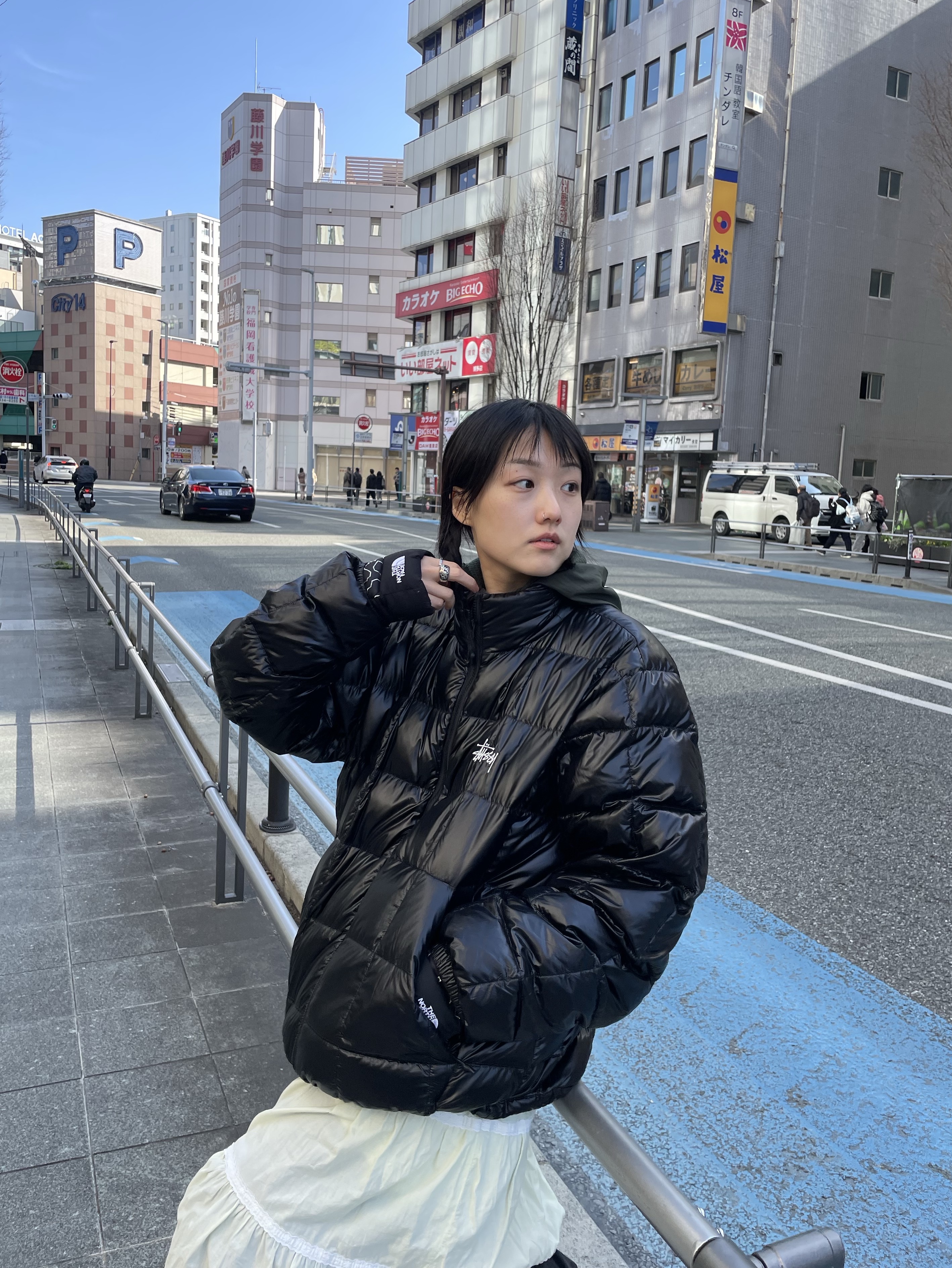 Roa Hiking Teri Black, Stussy Midweight Puffer Black 착용 스타일 - 2