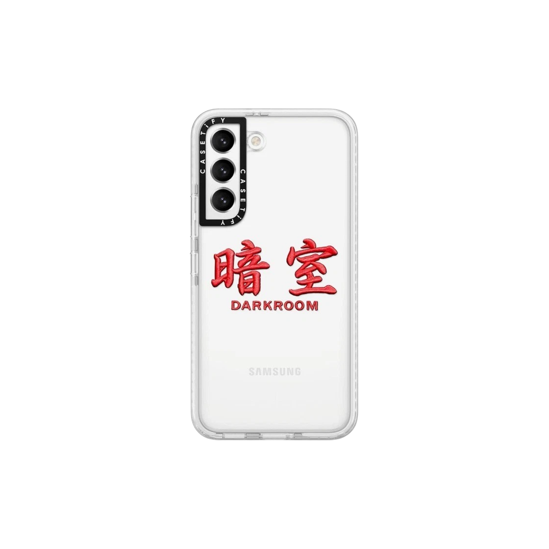 케이스티파이 x 다크룸 스튜디오 레드 스티치 로고 임팩트 갤럭시 케이스 클리어 프로스트 화이트 | Casetify | KREAM... 