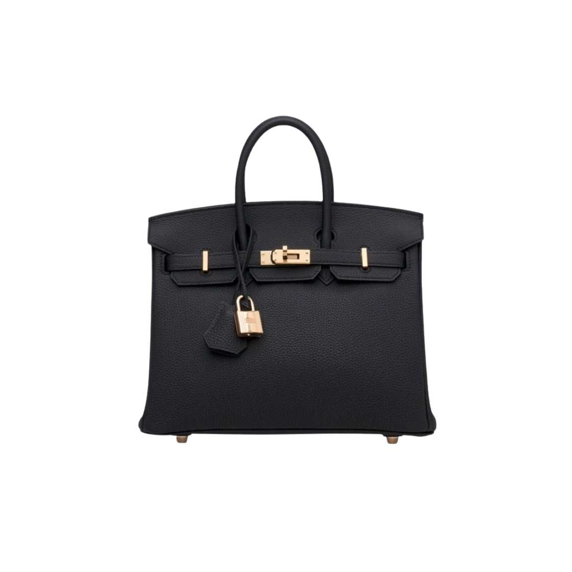 H057208CD89 Hermes Birkin 25 Bag Togo & Rose Gold Noir - 대표 이미지 #1