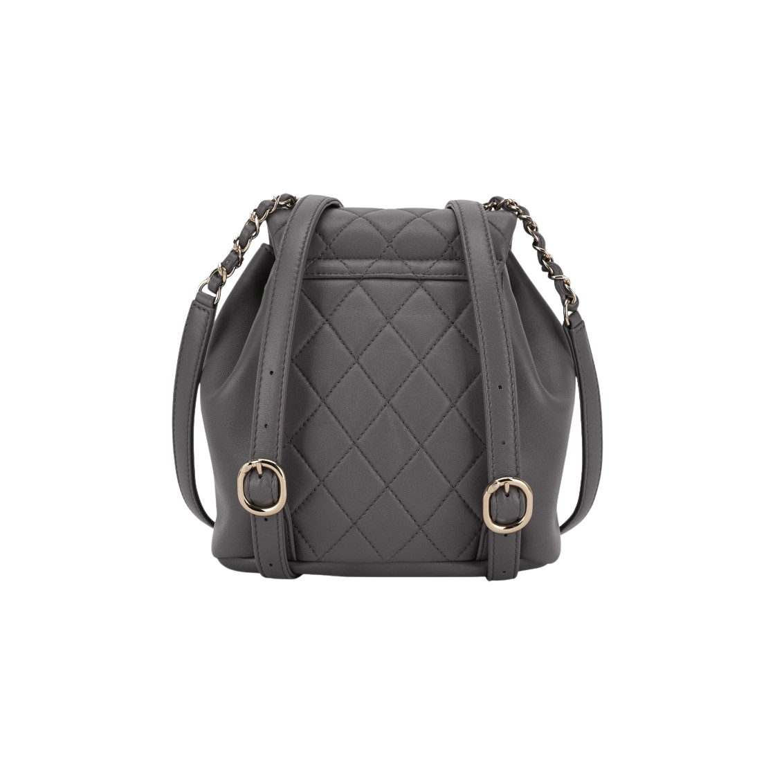AS2908-B08609-NI691 Chanel Small Backpack Lambskin & Gold Dark Grey - #2