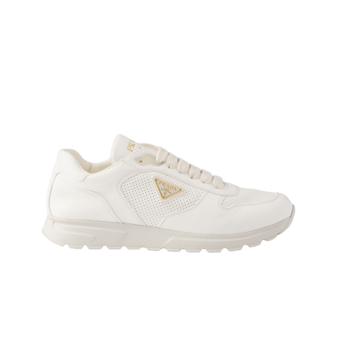 1E921N-79N-F0304 Prada PRAX 2.0 Leather Sneakers Ivory