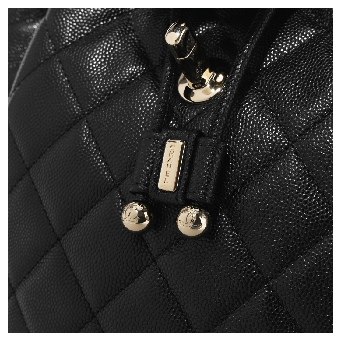 AS4058-B10876-94305 Chanel Backpack Shiny Grained Calfskin & Gold Black - #5